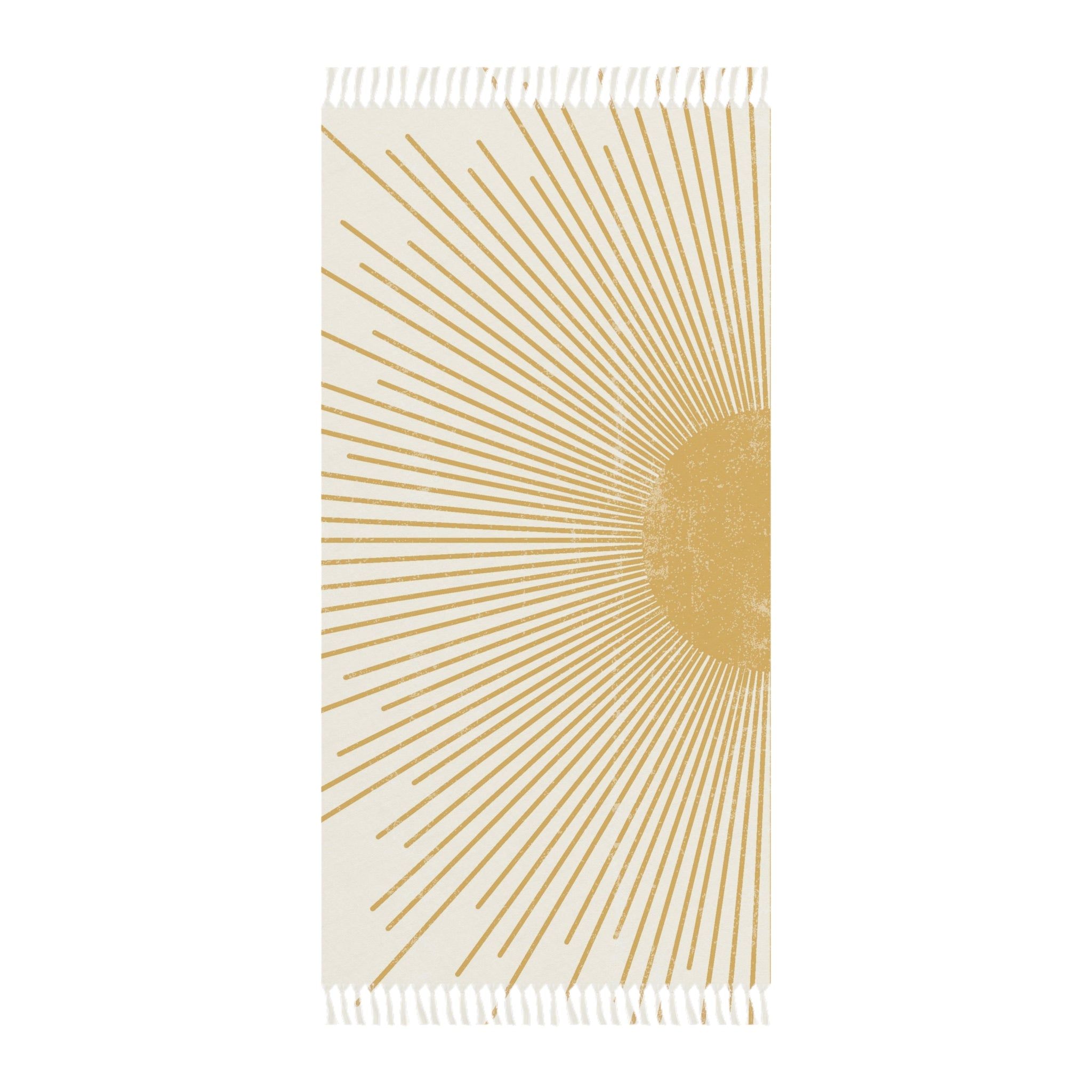 Boho Sunray Beach Towel — Fringe Turkish Towel for Summer, Pool & Vacation
