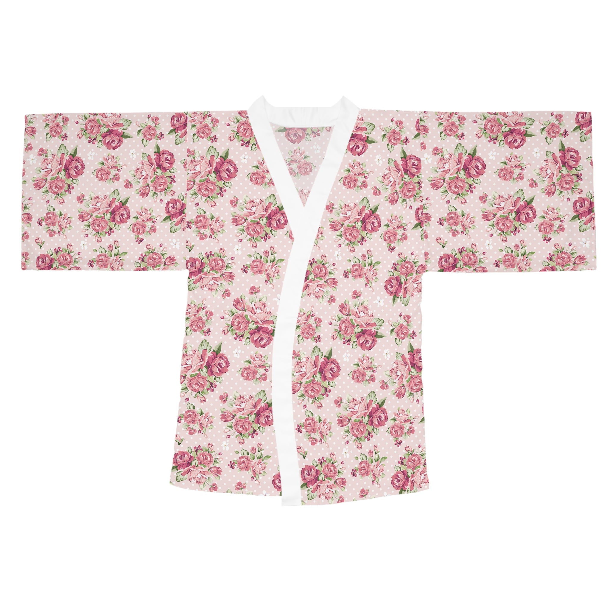 Floral Vintage Rose Kimono Robe