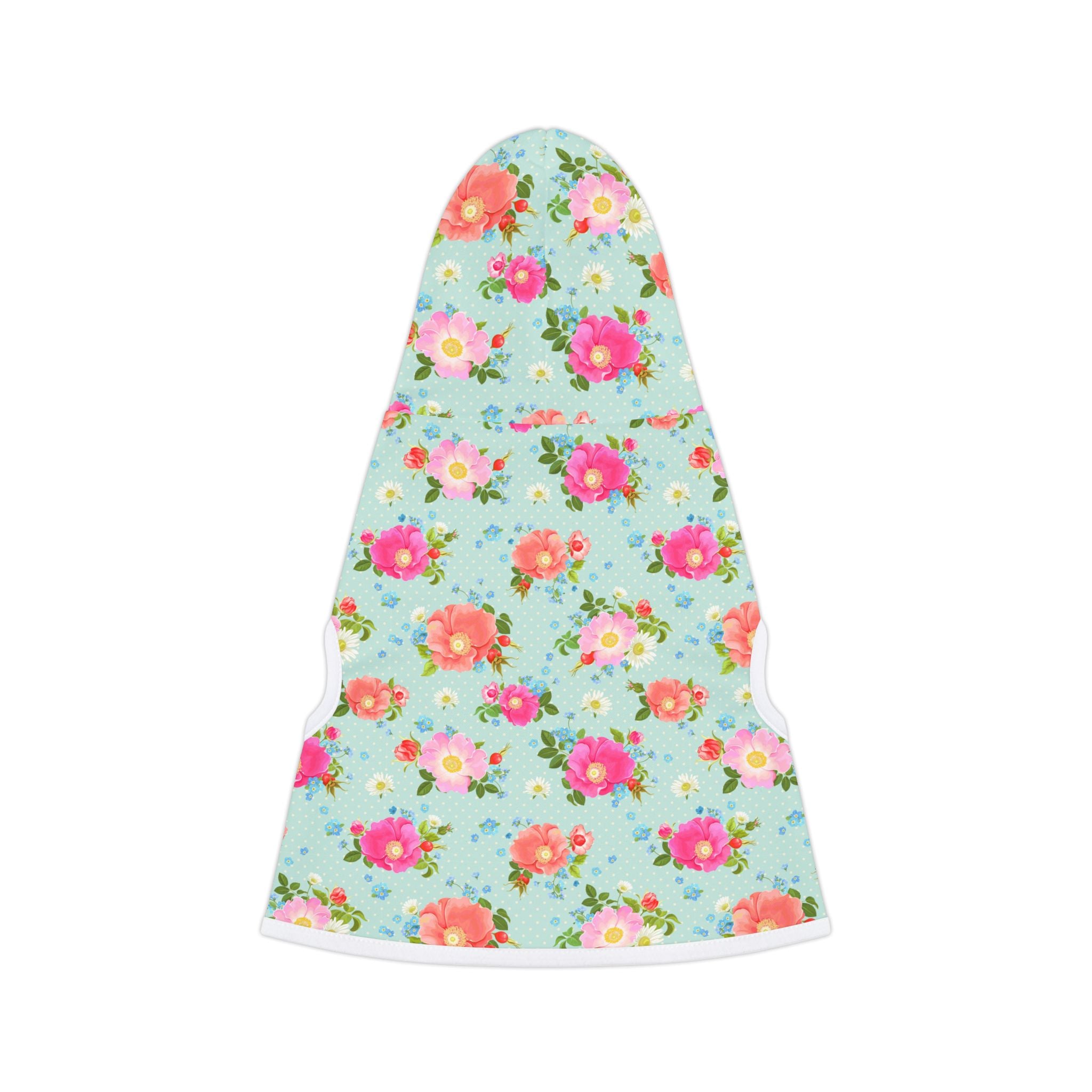 Floral Pet Hoodie — Pastel Rose Print Dog & Cat Hoodie