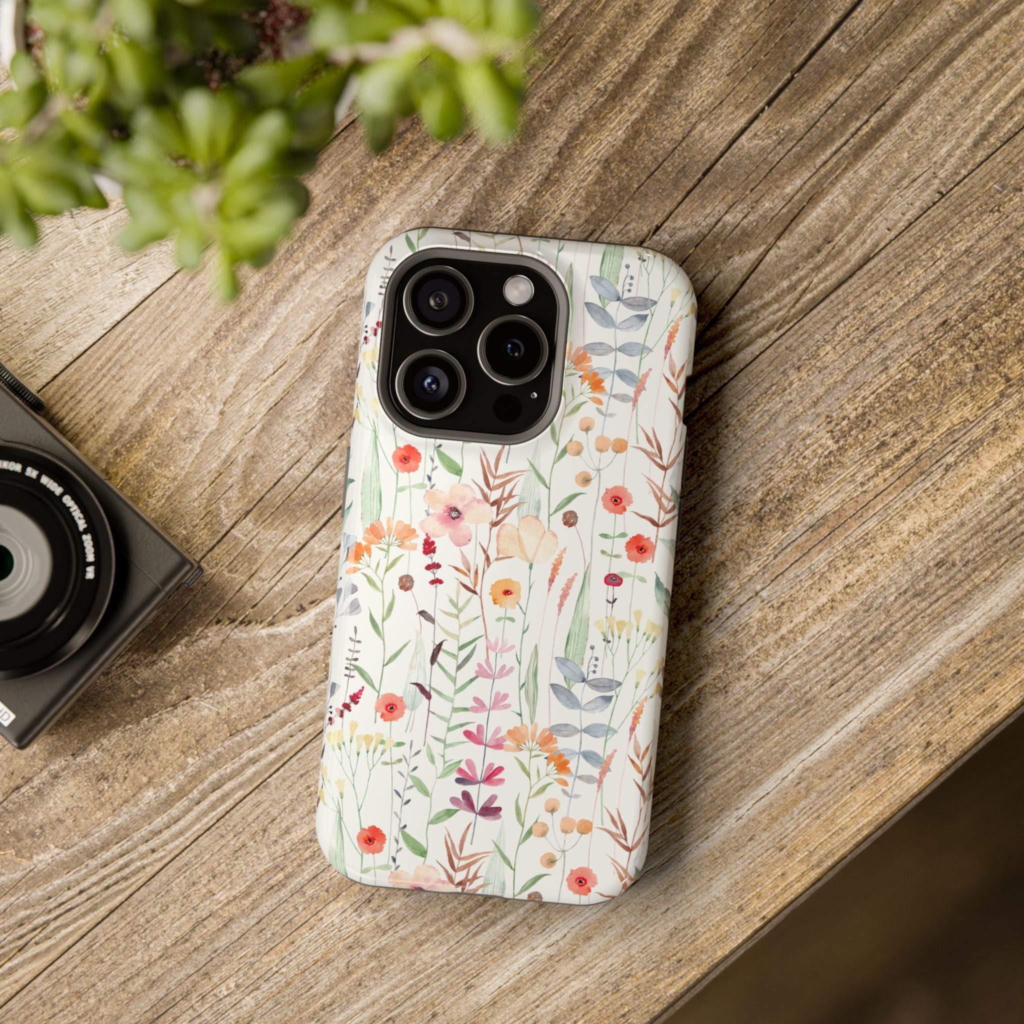 Floral Wildflower Magnetic Phone Case — Impact-Resistant iPhone Cover