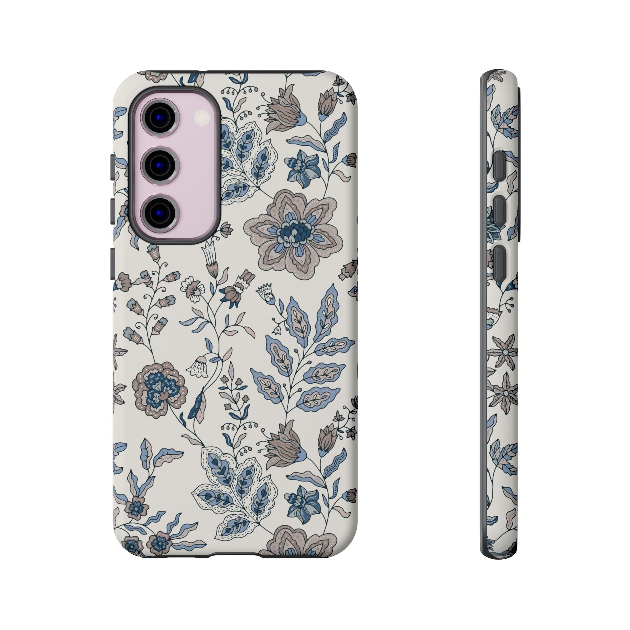 Floral Vintage Blue Tough Phone Case