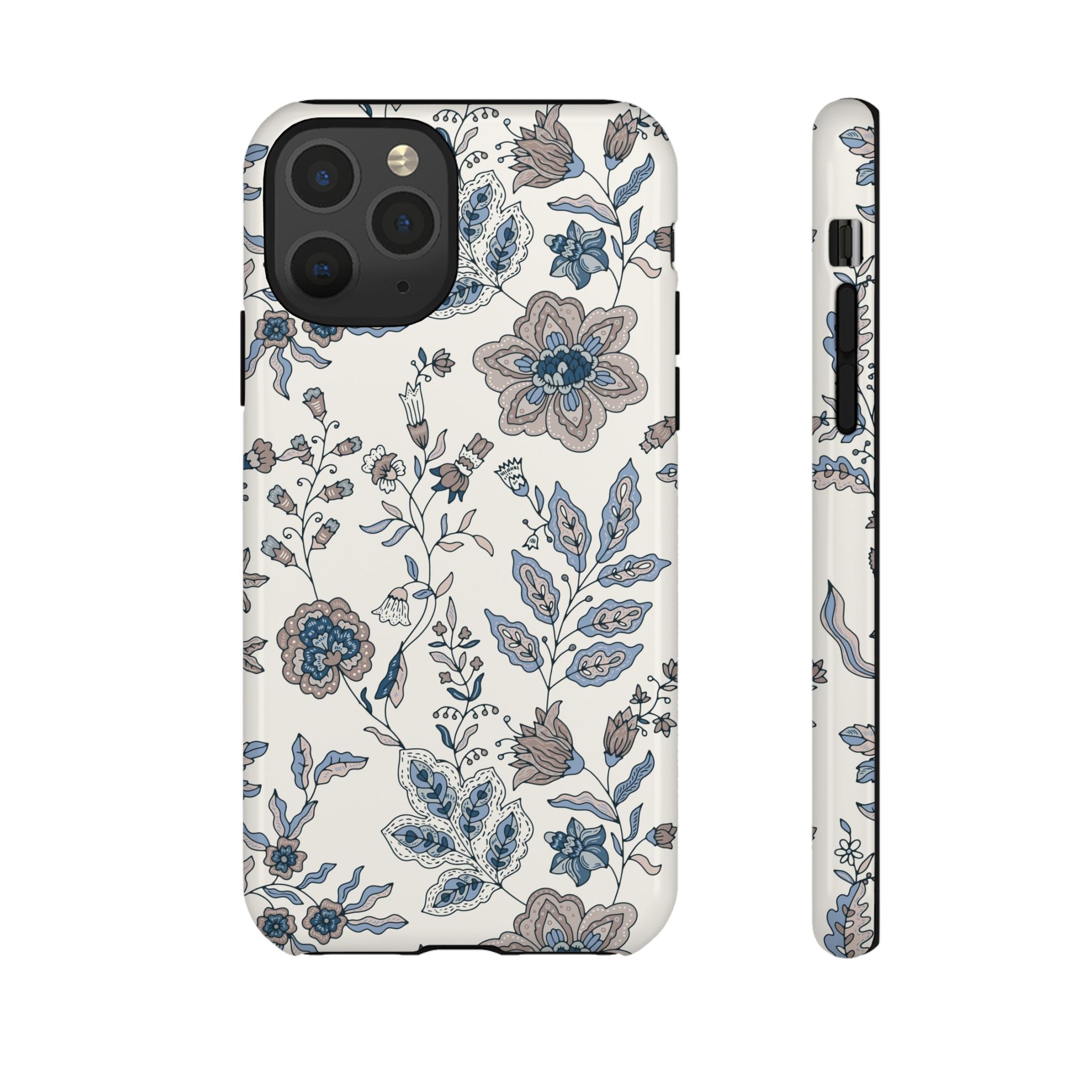 Floral Vintage Blue Tough Phone Case