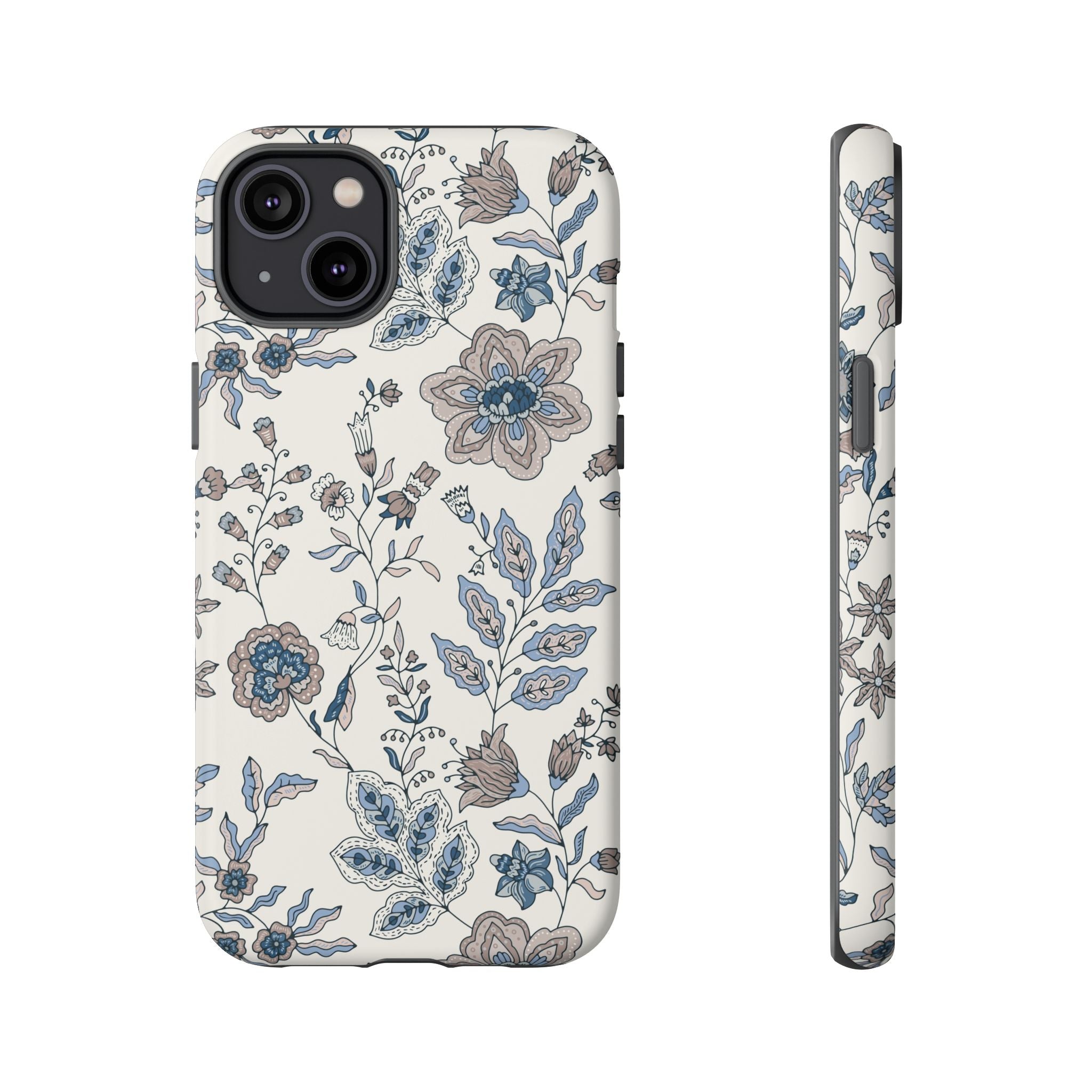 Floral Vintage Blue Tough Phone Case