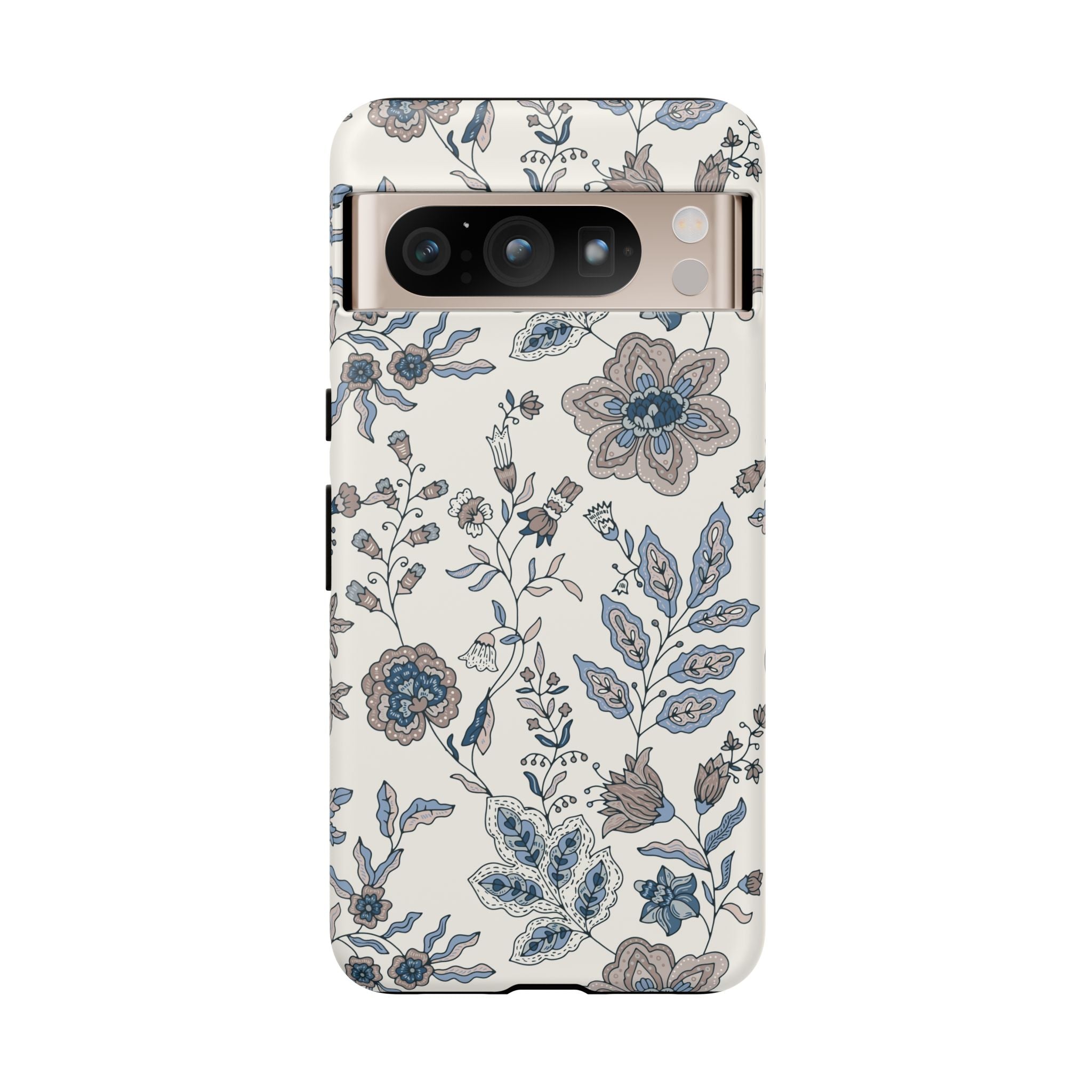 Floral Vintage Blue Tough Phone Case