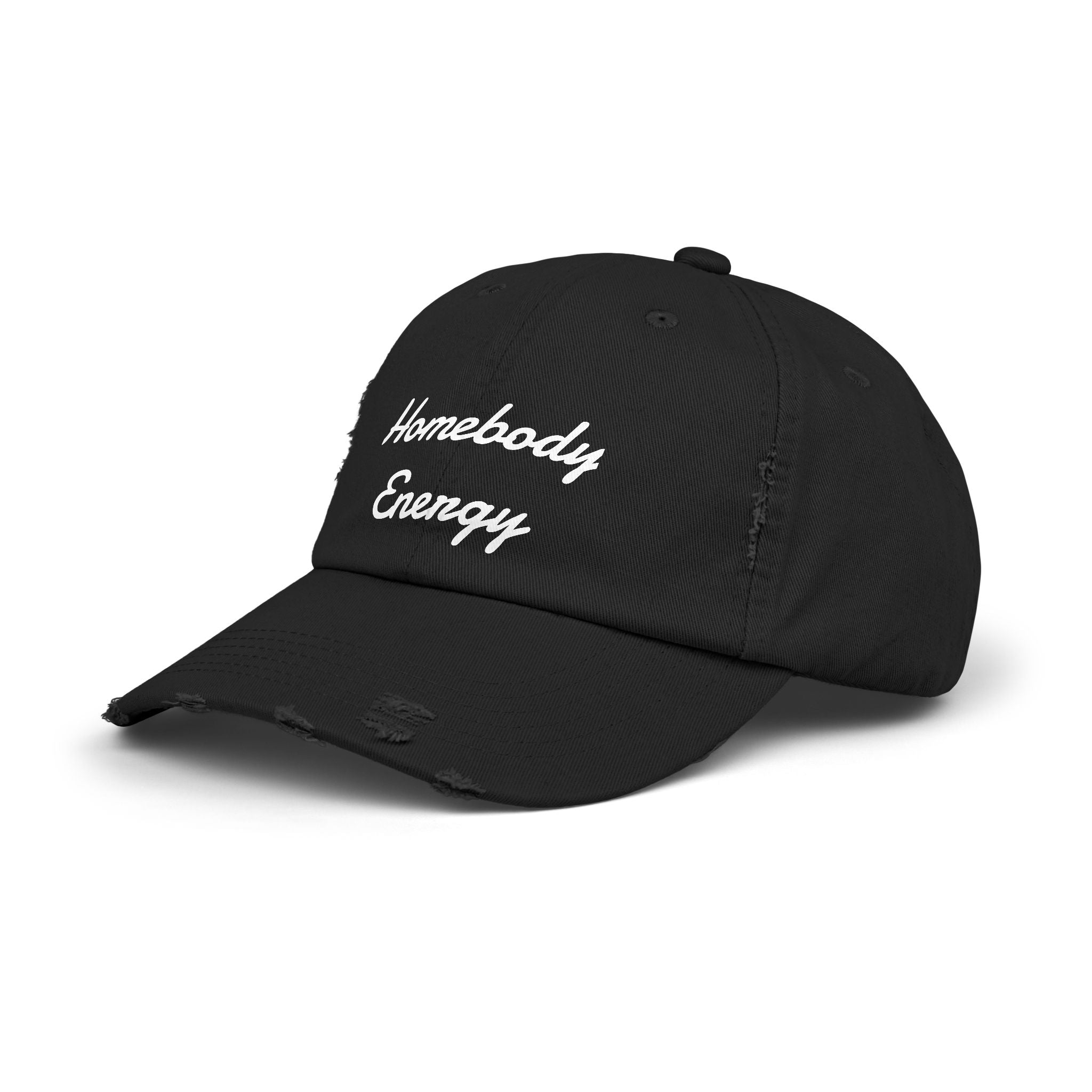 Homebody Energy Distressed Cap — Cozy Casual Baseball Hat