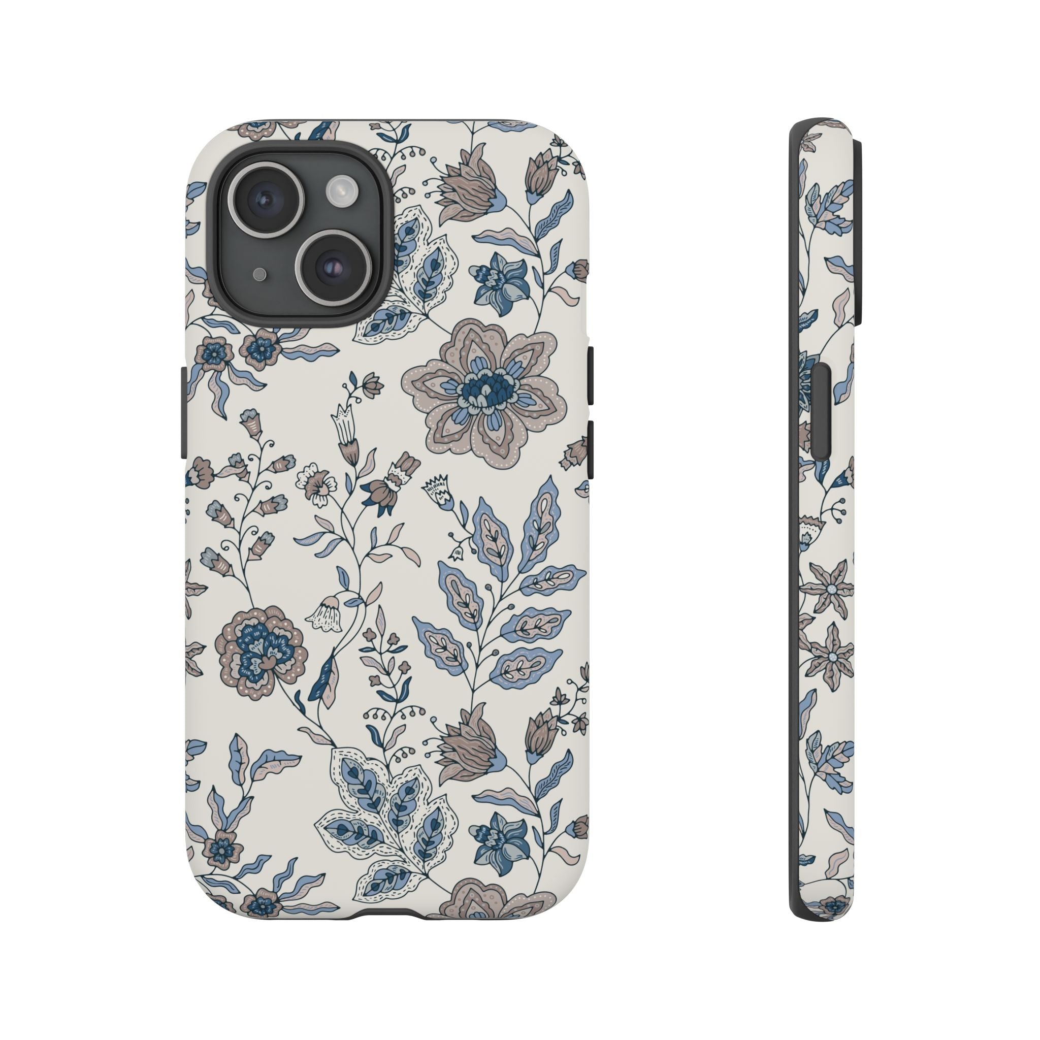 Floral Vintage Blue Tough Phone Case