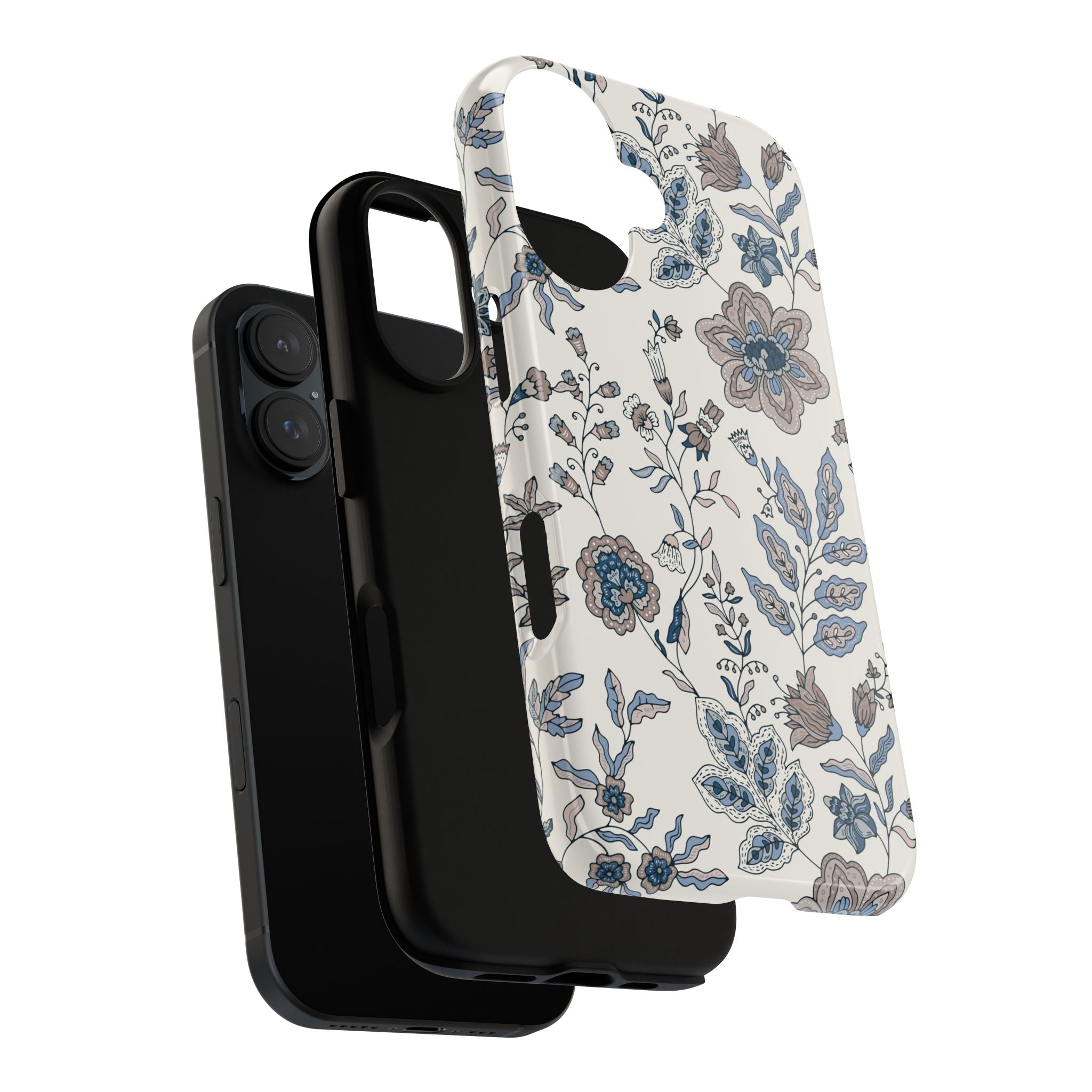 Floral Vintage Blue Tough Phone Case