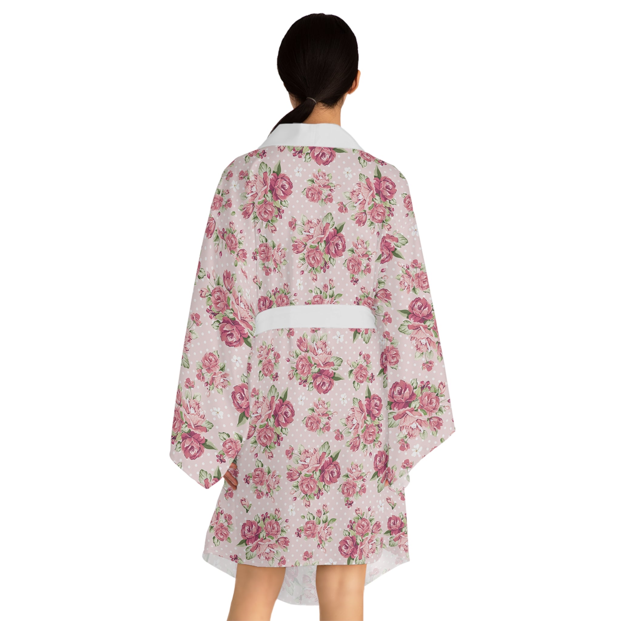 Floral Vintage Rose Kimono Robe