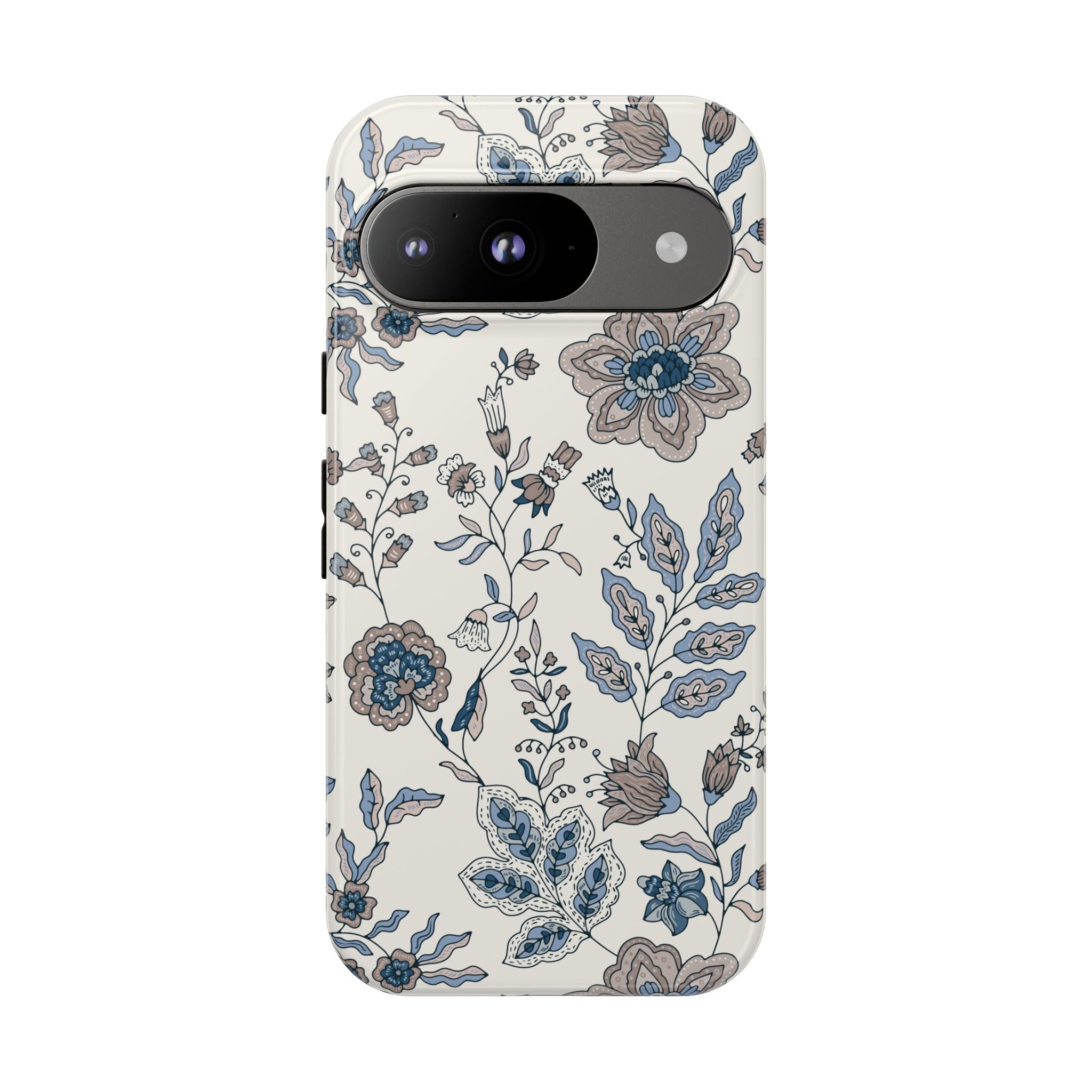 Floral Vintage Blue Tough Phone Case