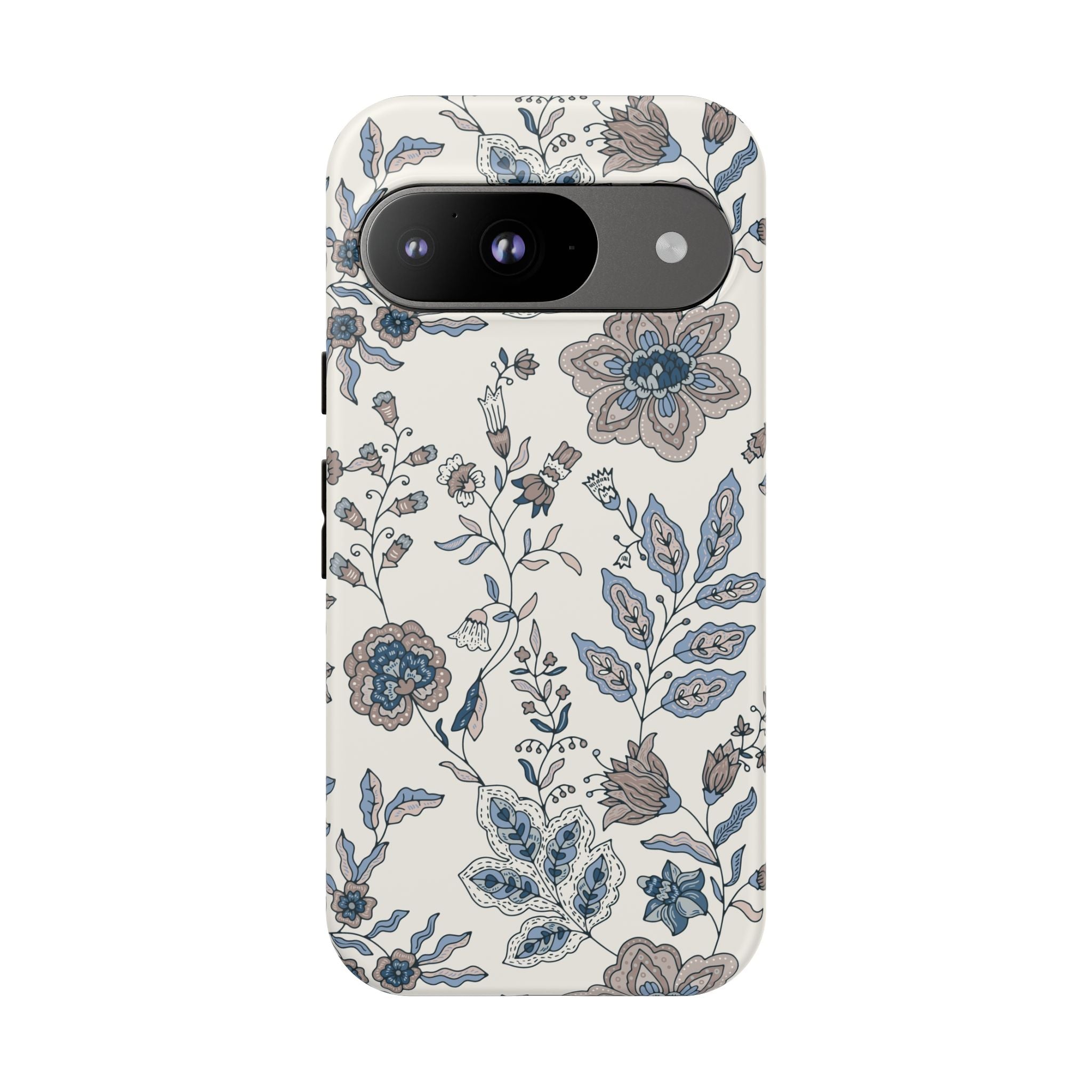 Floral Vintage Blue Tough Phone Case