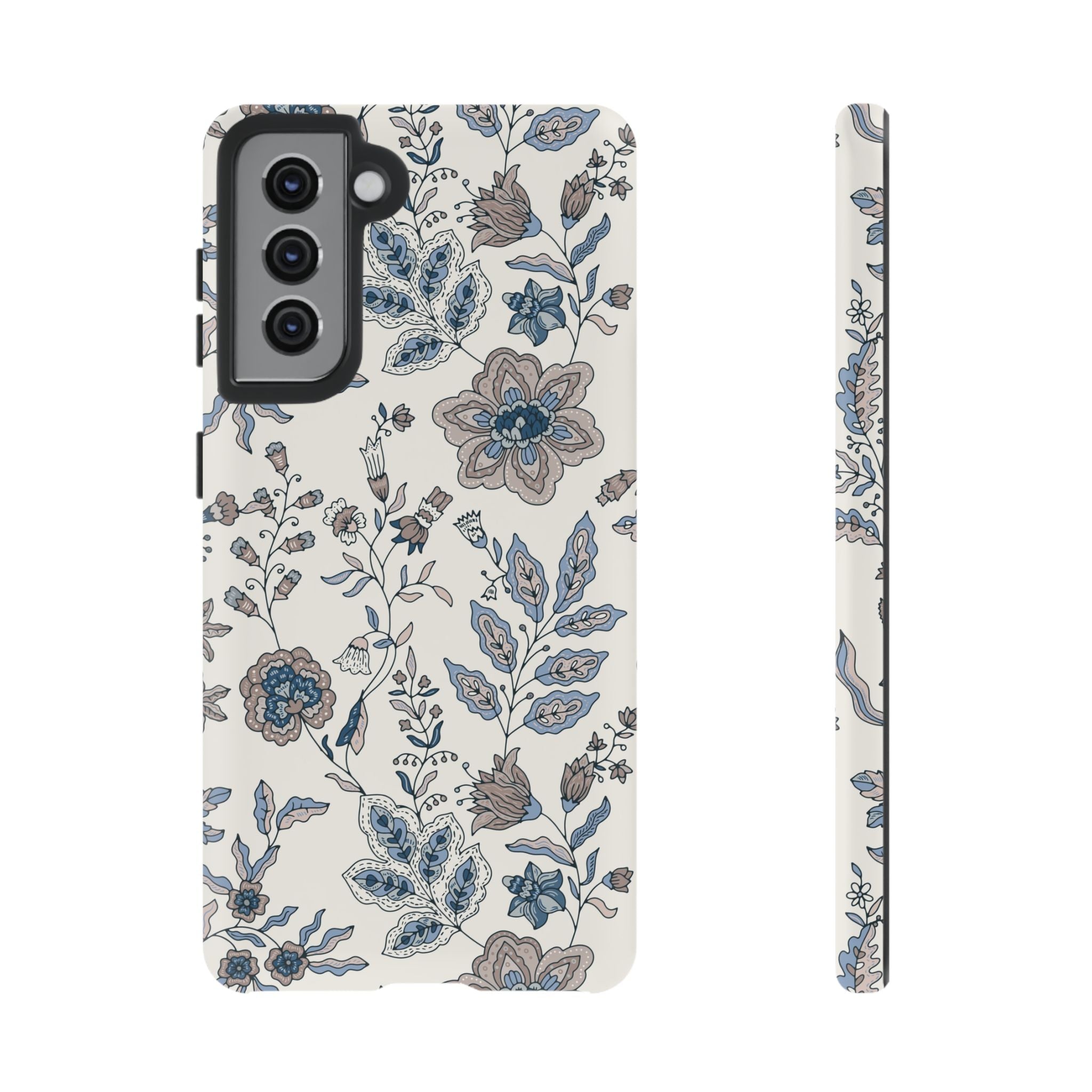 Floral Vintage Blue Tough Phone Case