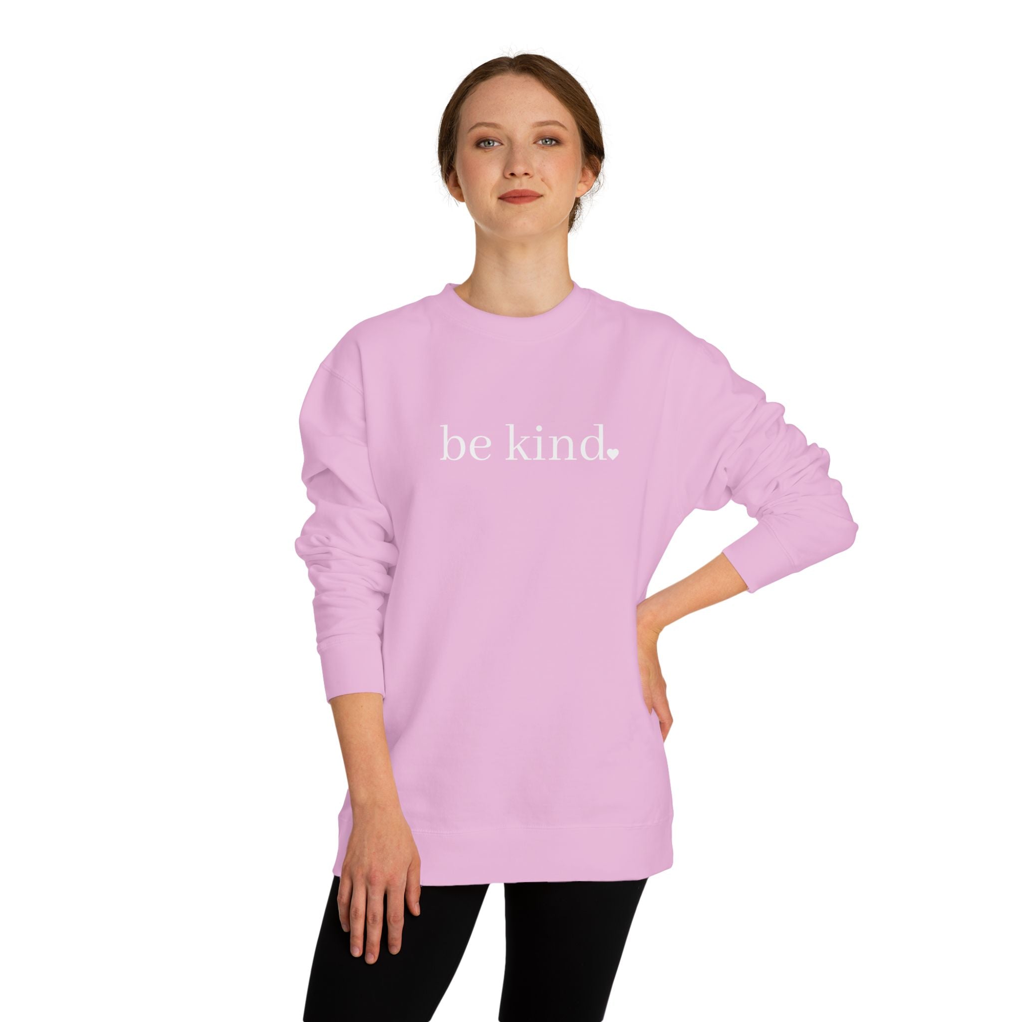 Be Kind Crewneck Sweatshirt — Minimalist Positive Message Pullover