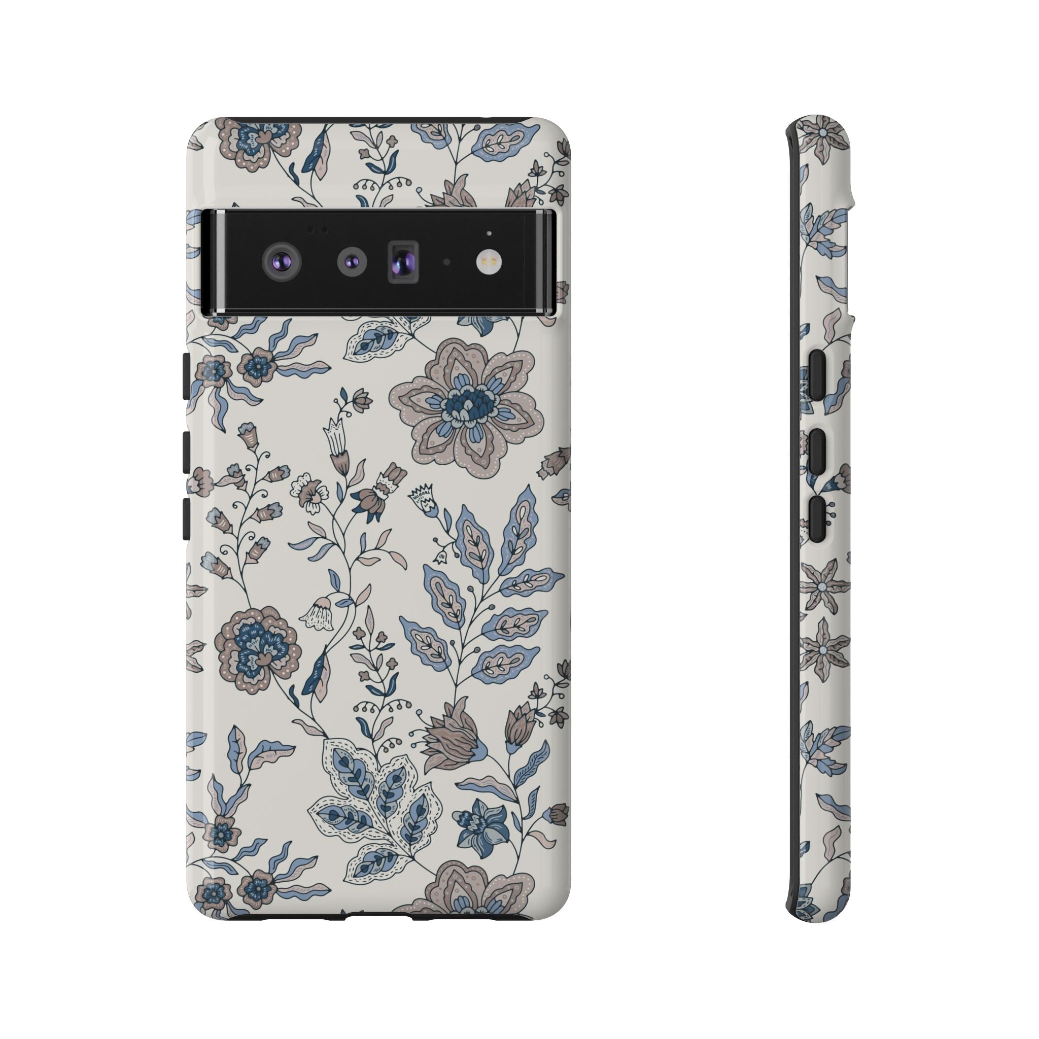 Floral Vintage Blue Tough Phone Case