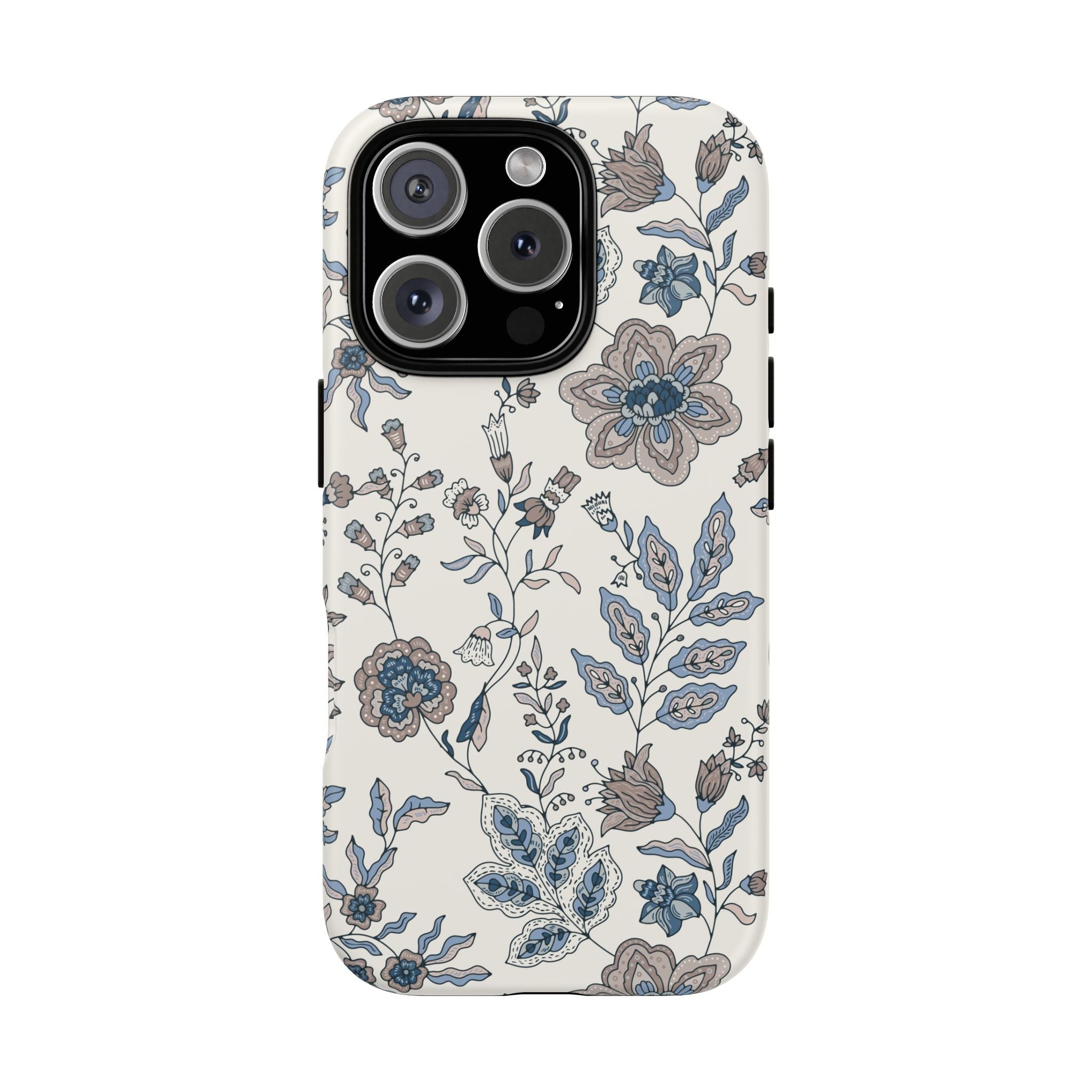 Floral Vintage Blue Tough Phone Case