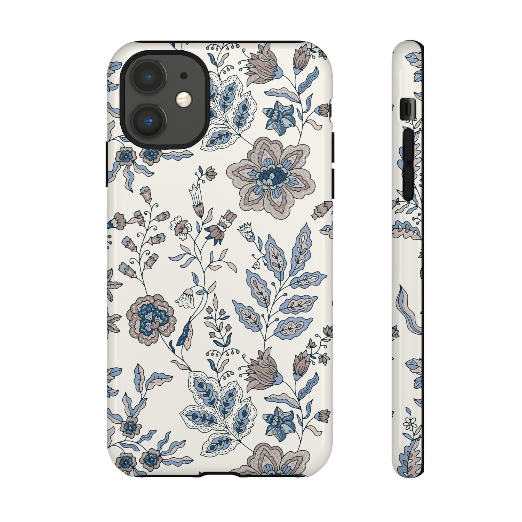 Floral Vintage Blue Tough Phone Case