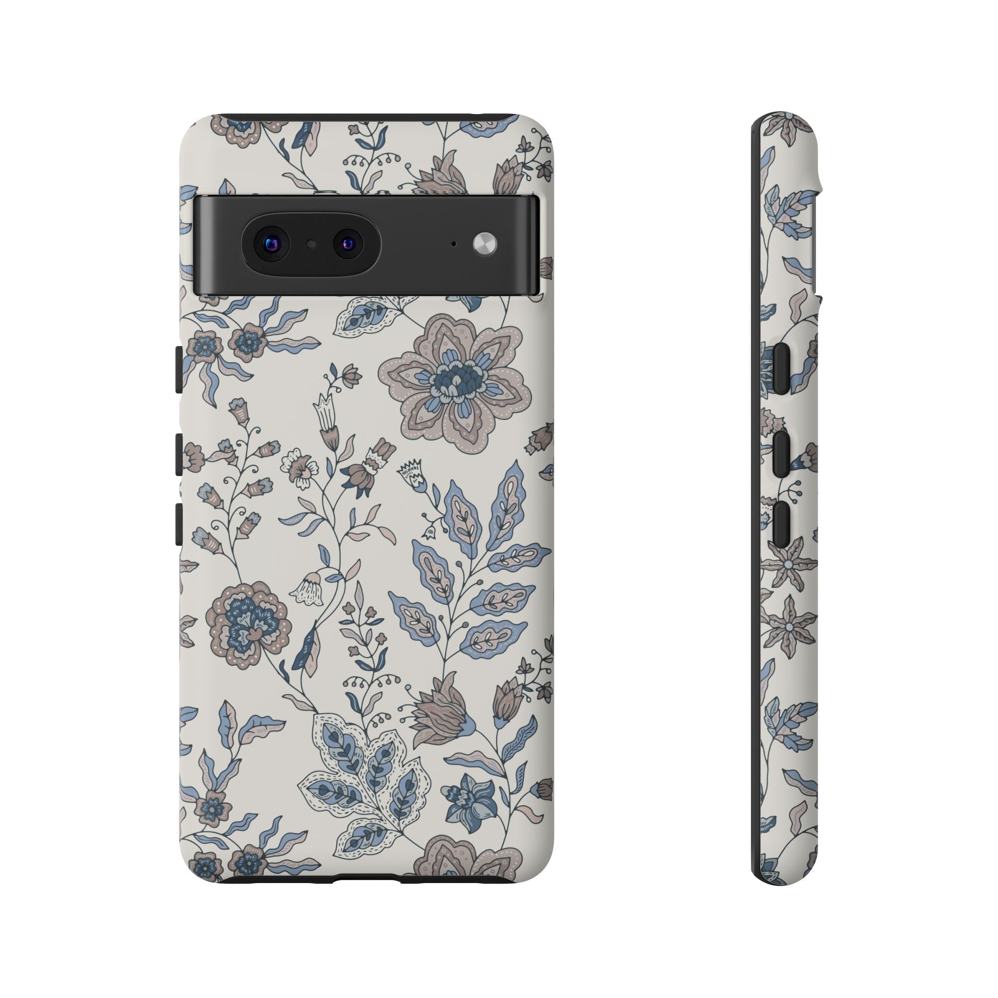 Floral Vintage Blue Tough Phone Case