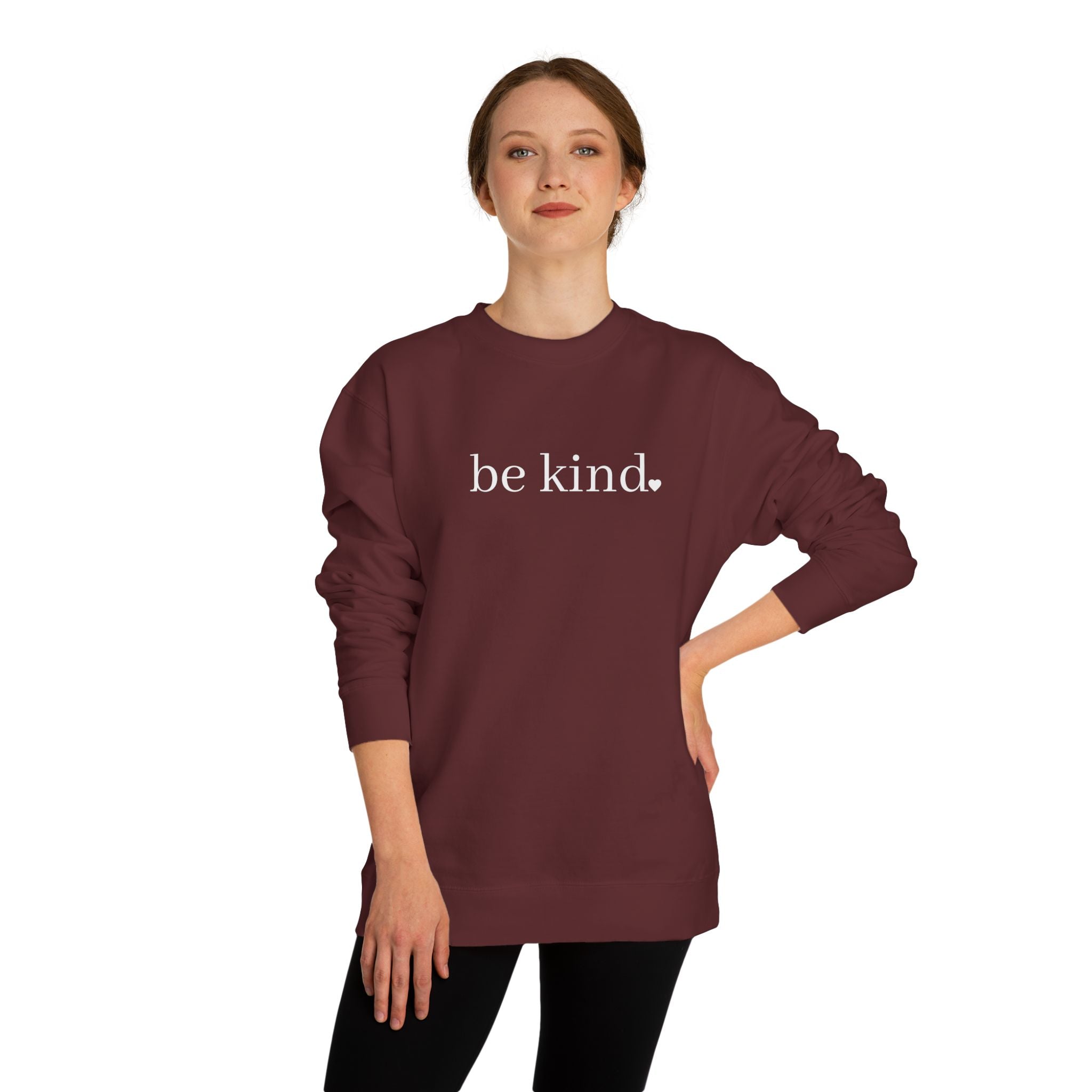 Be Kind Crewneck Sweatshirt — Minimalist Positive Message Pullover