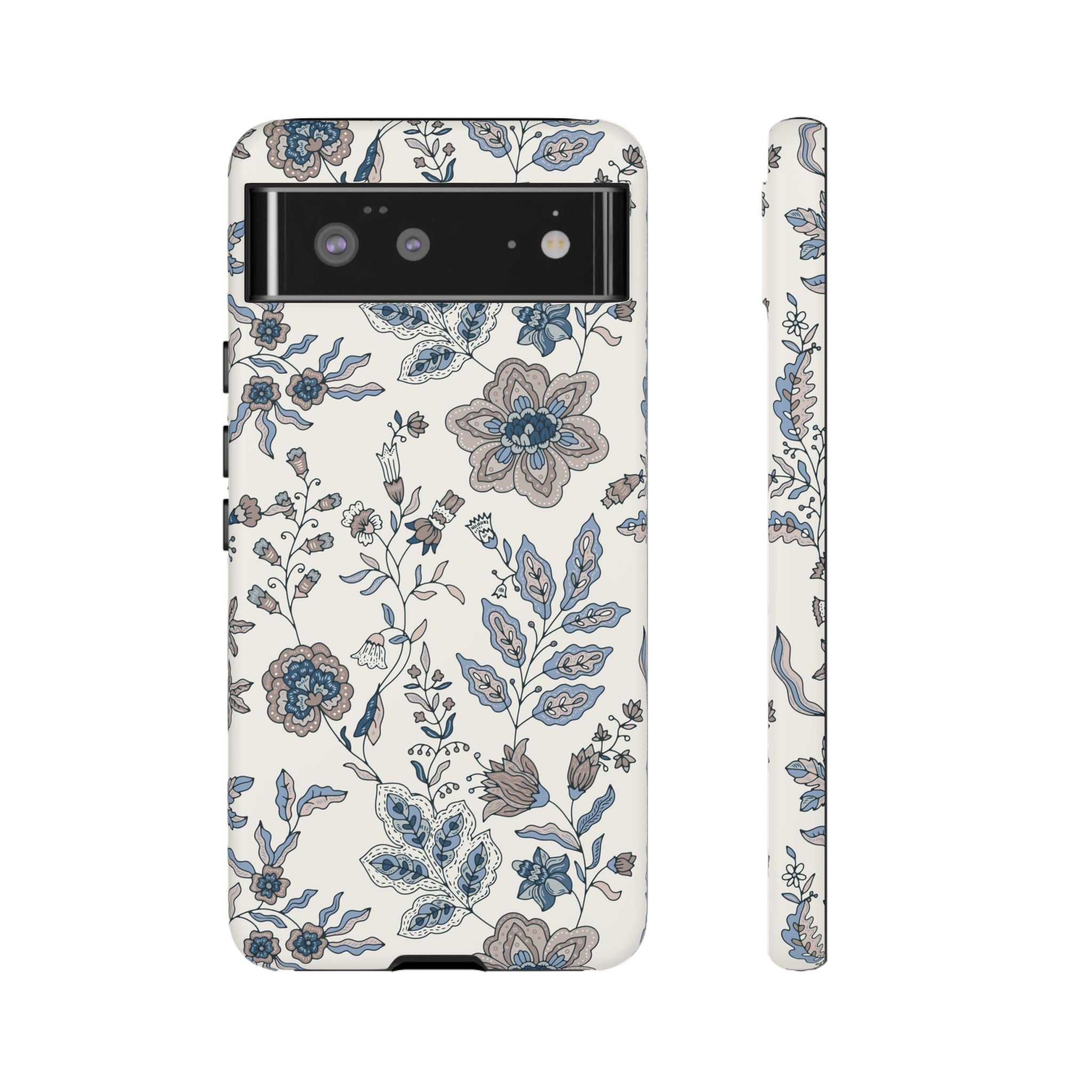 Floral Vintage Blue Tough Phone Case