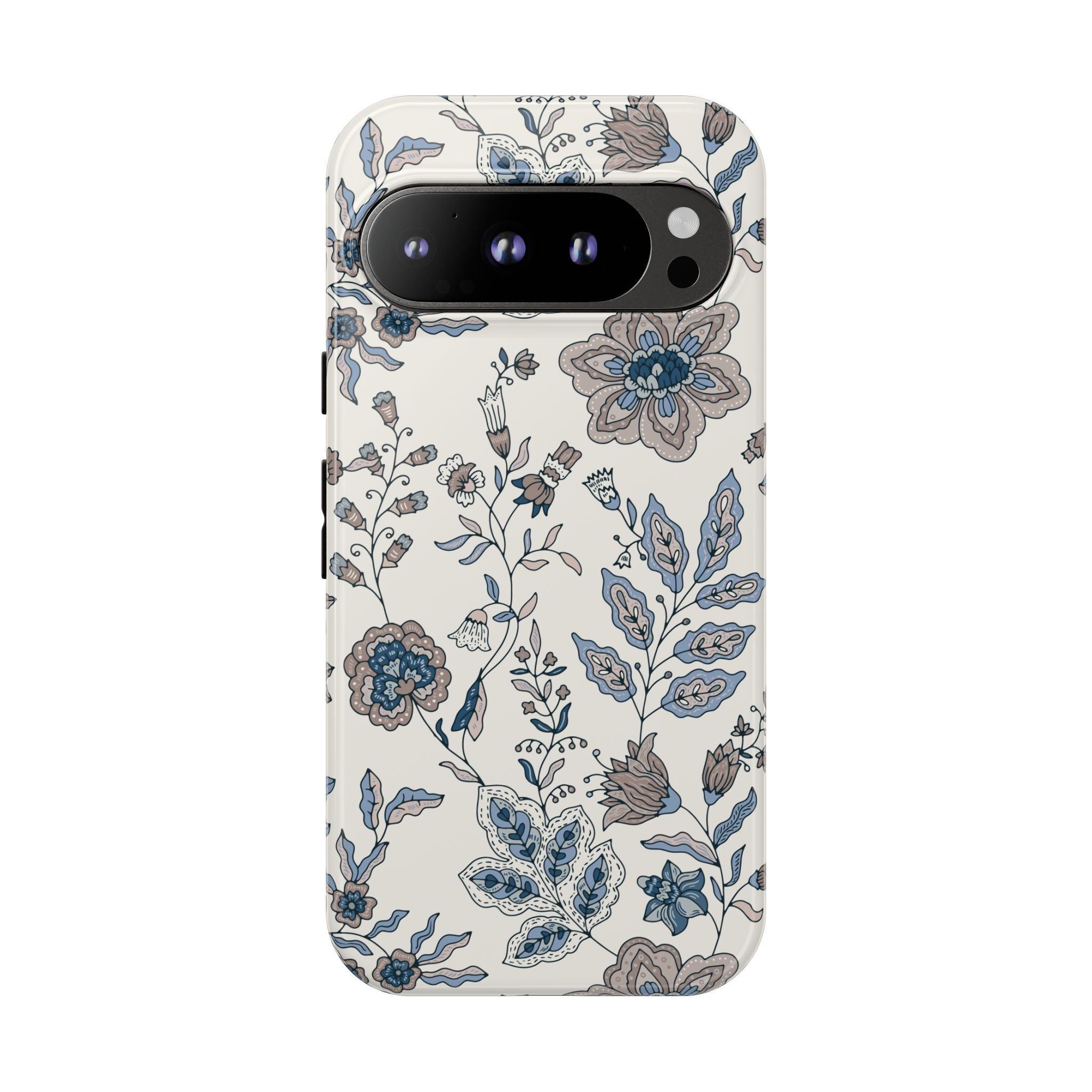 Floral Vintage Blue Tough Phone Case