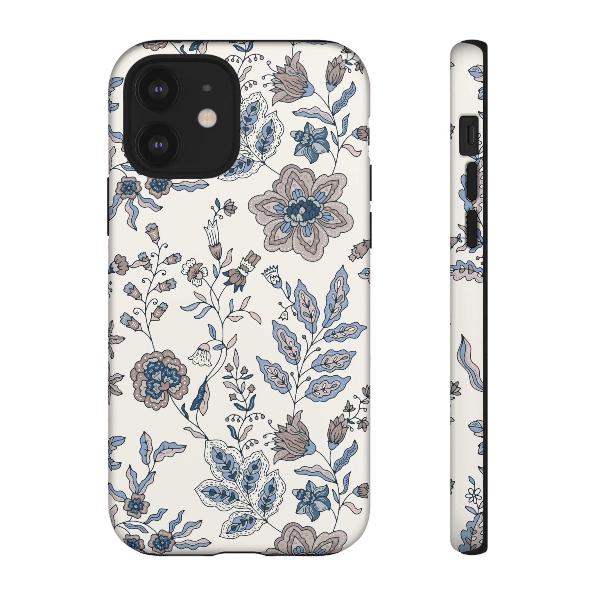 Floral Vintage Blue Tough Phone Case