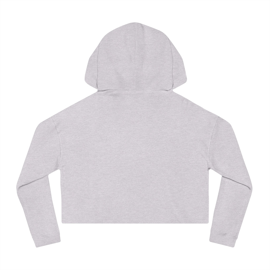 Cropped Hoodie — "Introverting in Progress" Feminine Cropped Hooded Sweatshirt