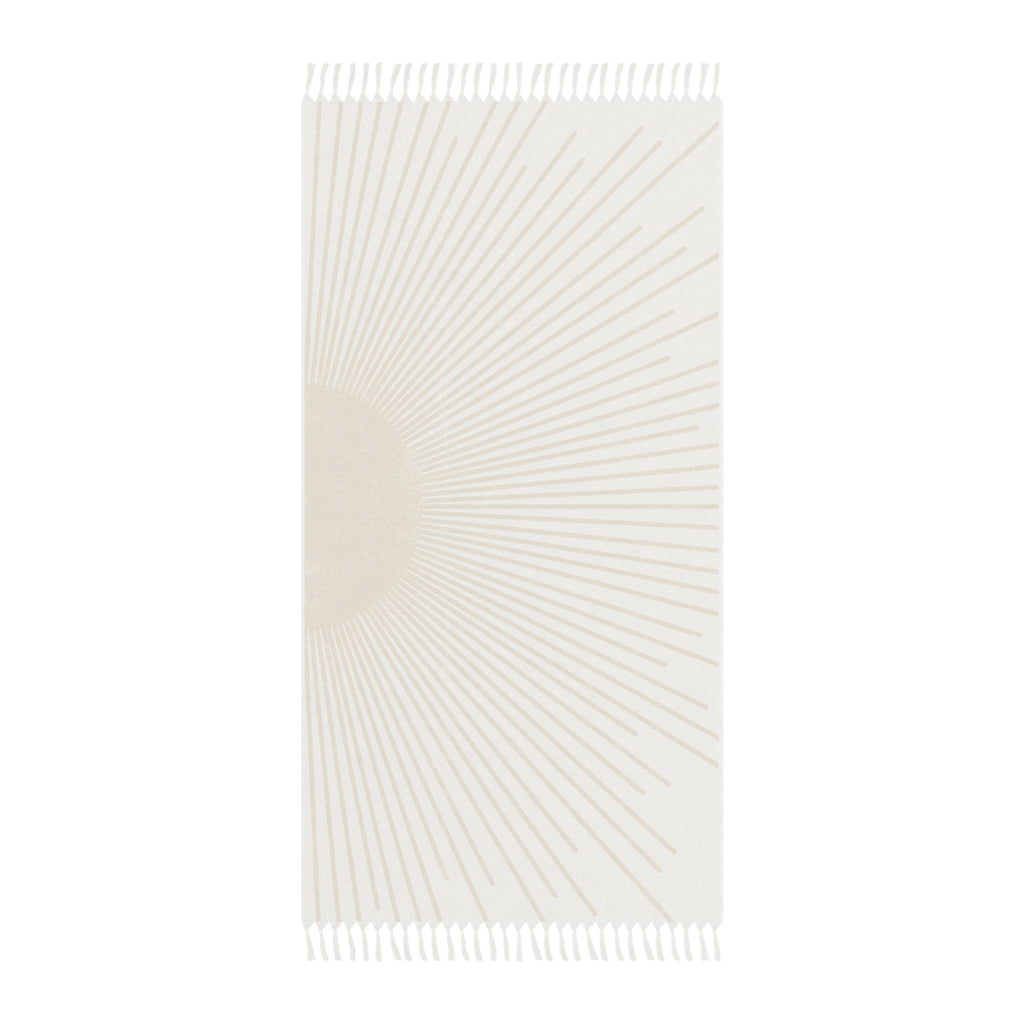 Boho Sunray Beach Towel — Fringe Turkish Towel for Summer, Pool & Vacation