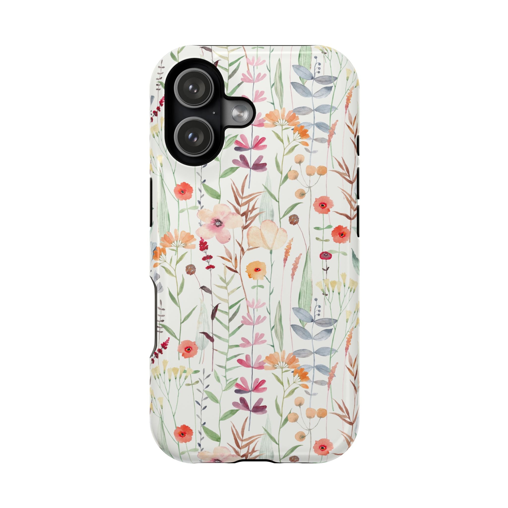 Floral Wildflower Magnetic Phone Case — Impact-Resistant iPhone Cover