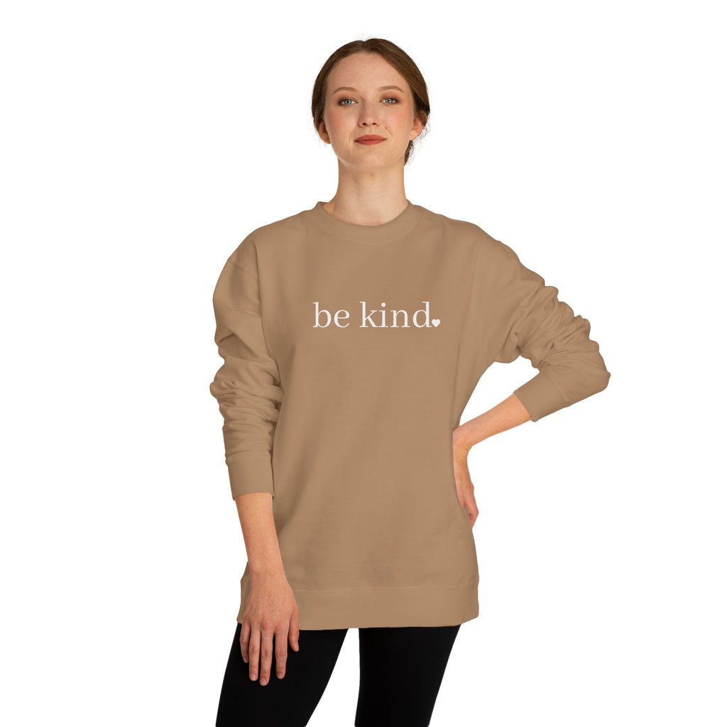 Be Kind Crewneck Sweatshirt — Minimalist Positive Message Pullover