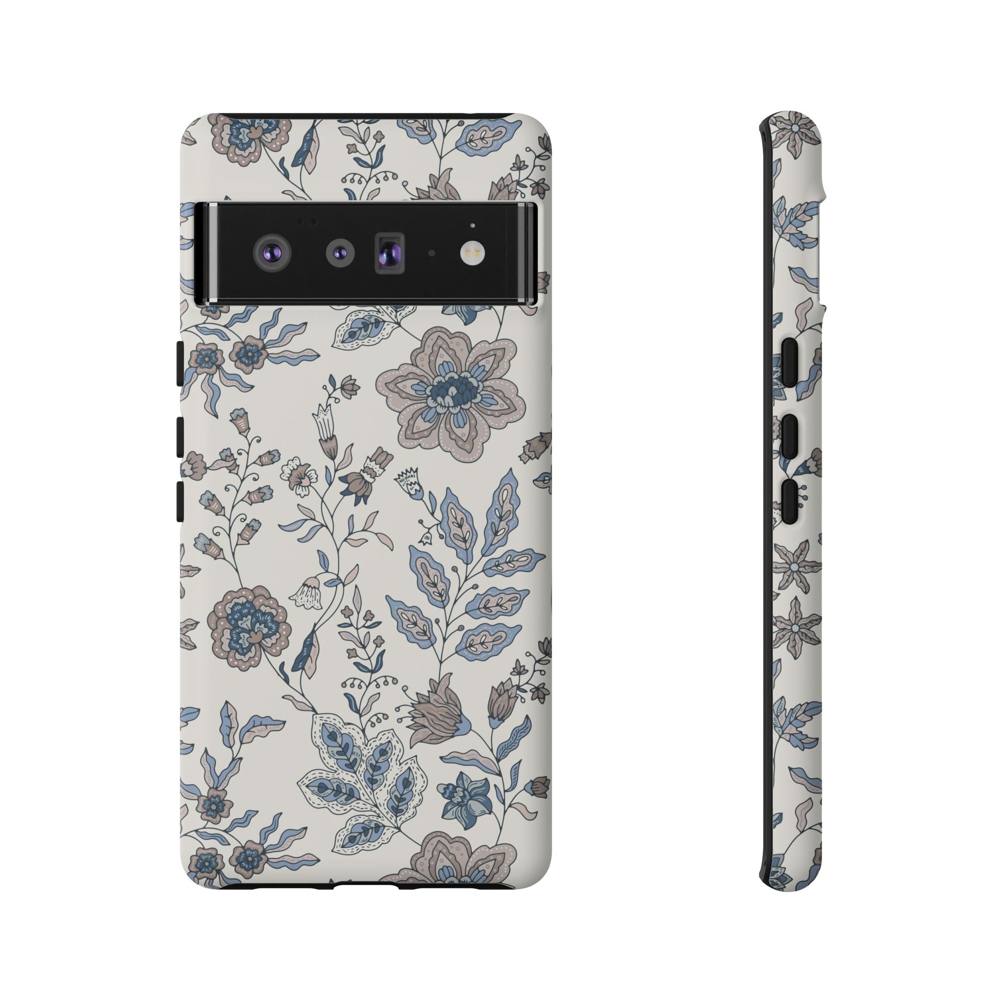 Floral Vintage Blue Tough Phone Case