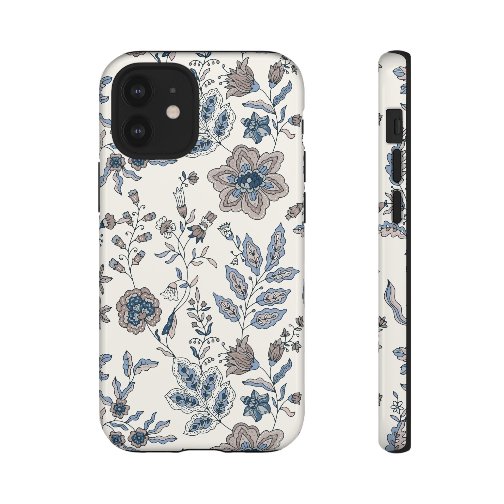 Floral Vintage Blue Tough Phone Case