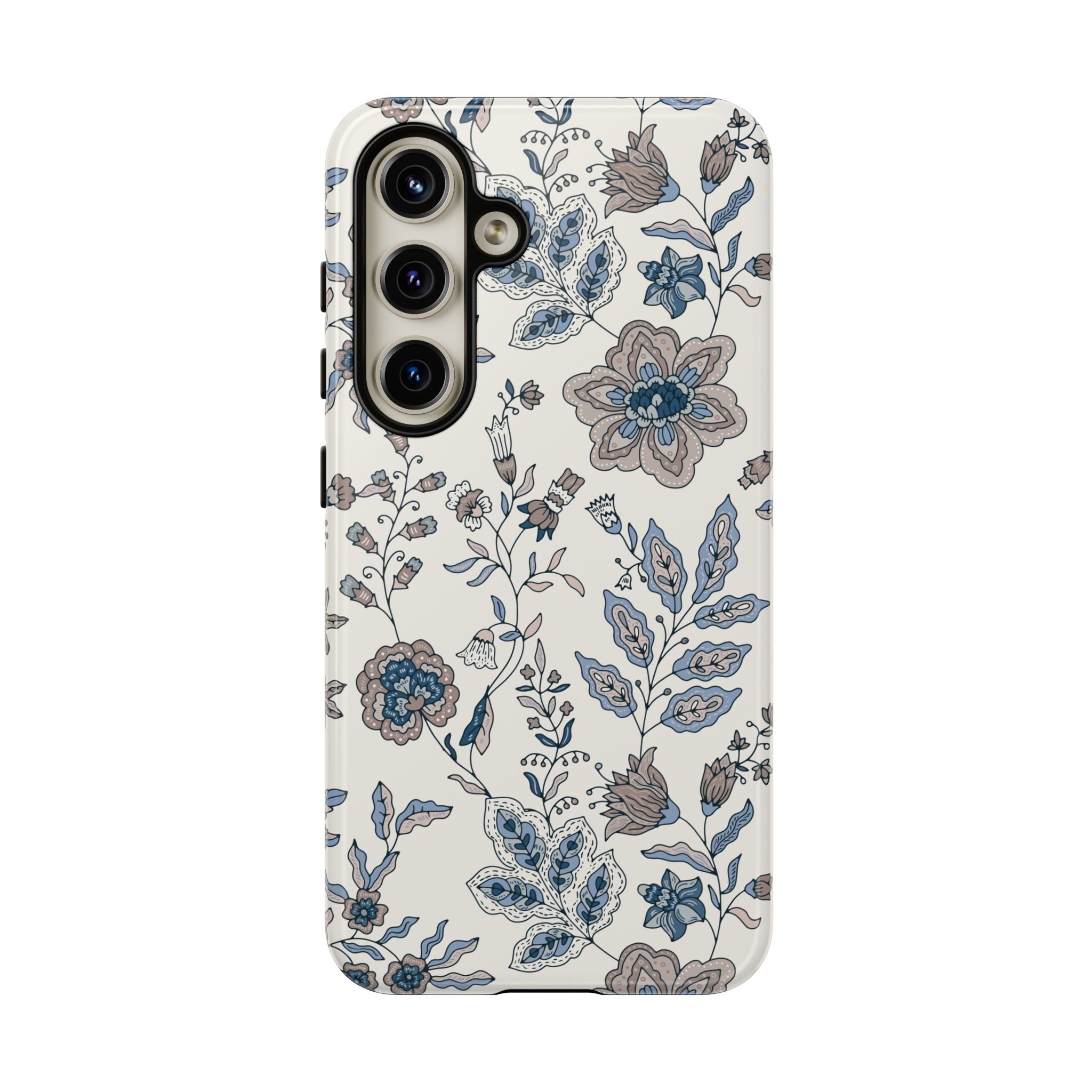 Floral Vintage Blue Tough Phone Case