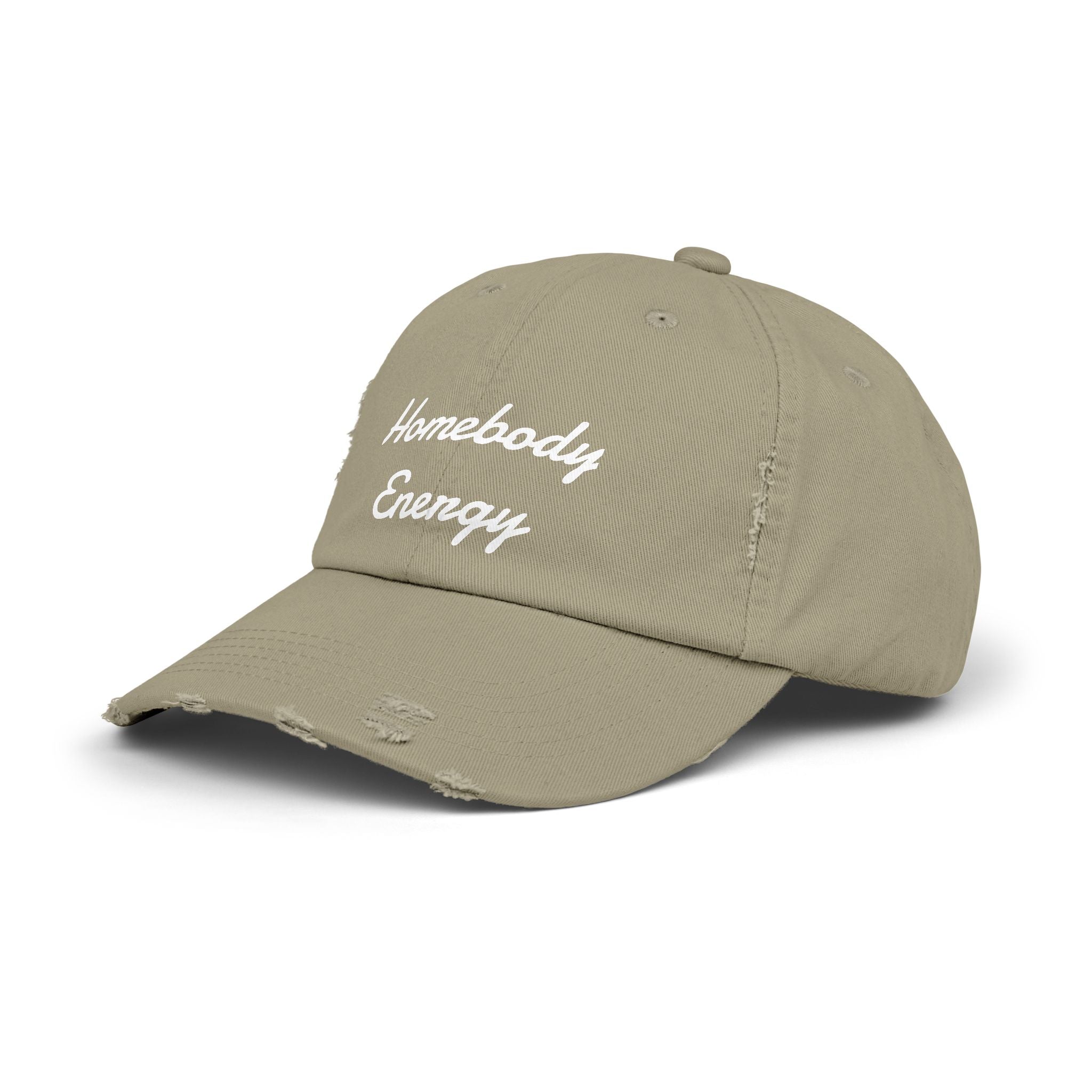 Homebody Energy Distressed Cap — Cozy Casual Baseball Hat