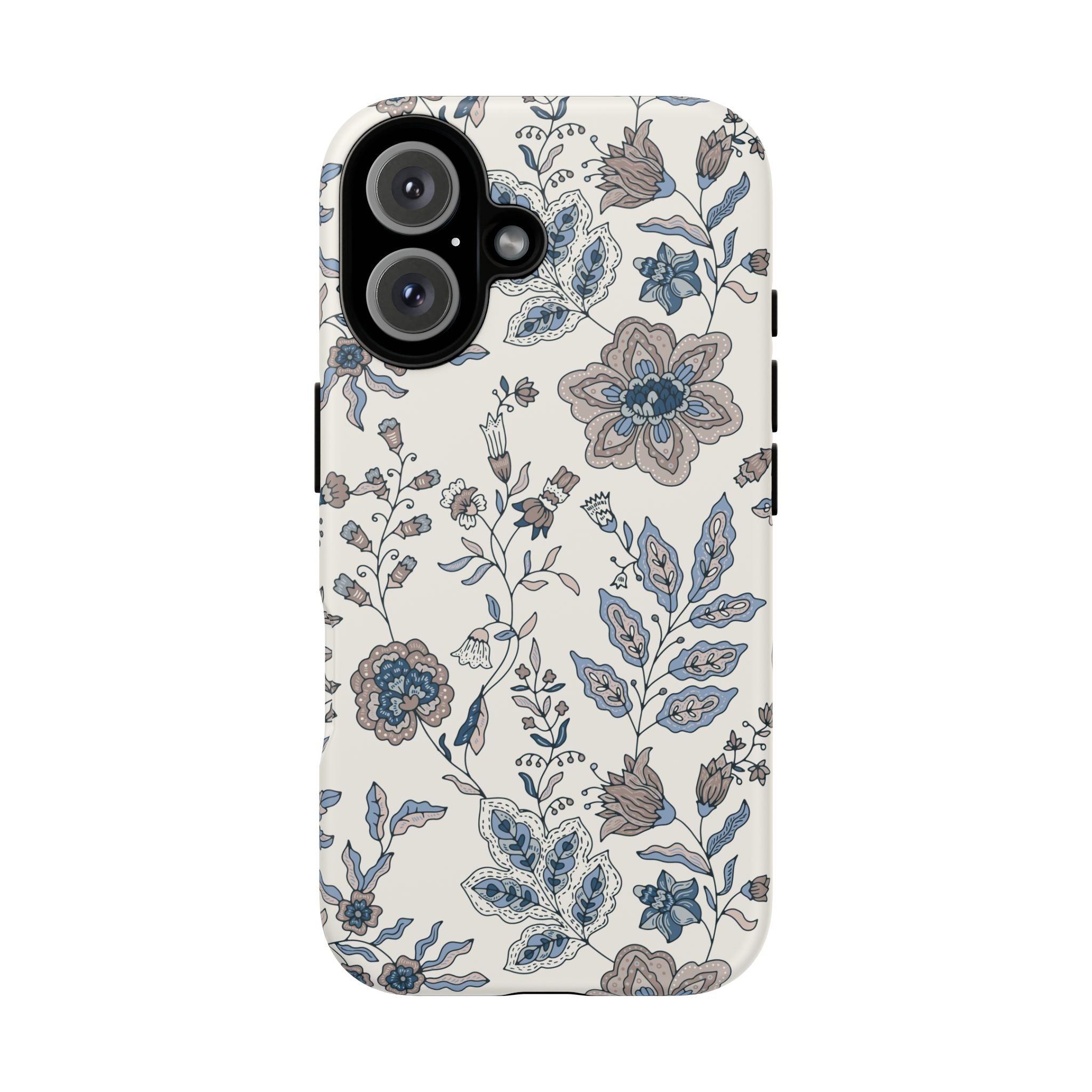 Floral Vintage Blue Tough Phone Case