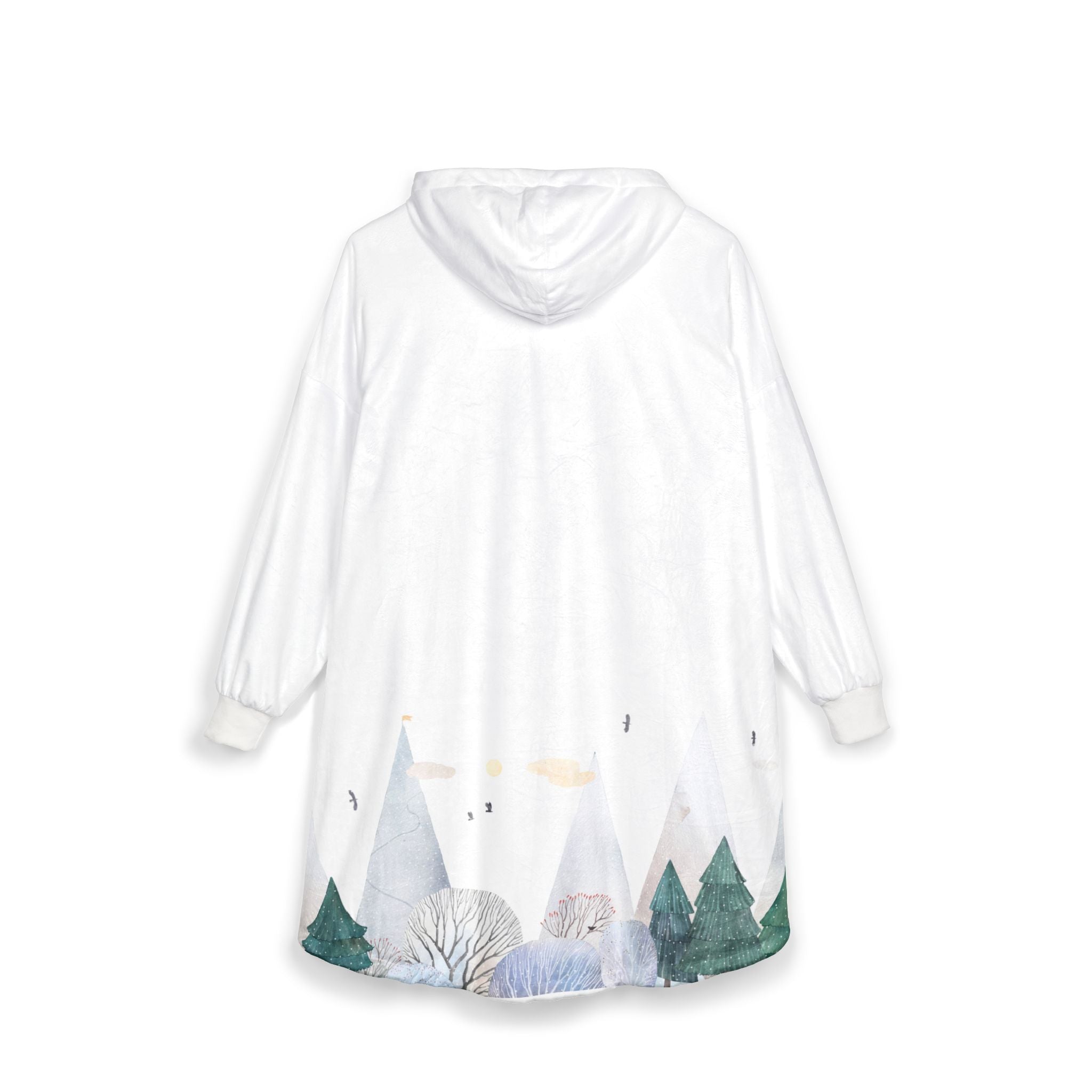 Hooded Blanket — Winter Woodland Scenic Sherpa Hoodie Blanket