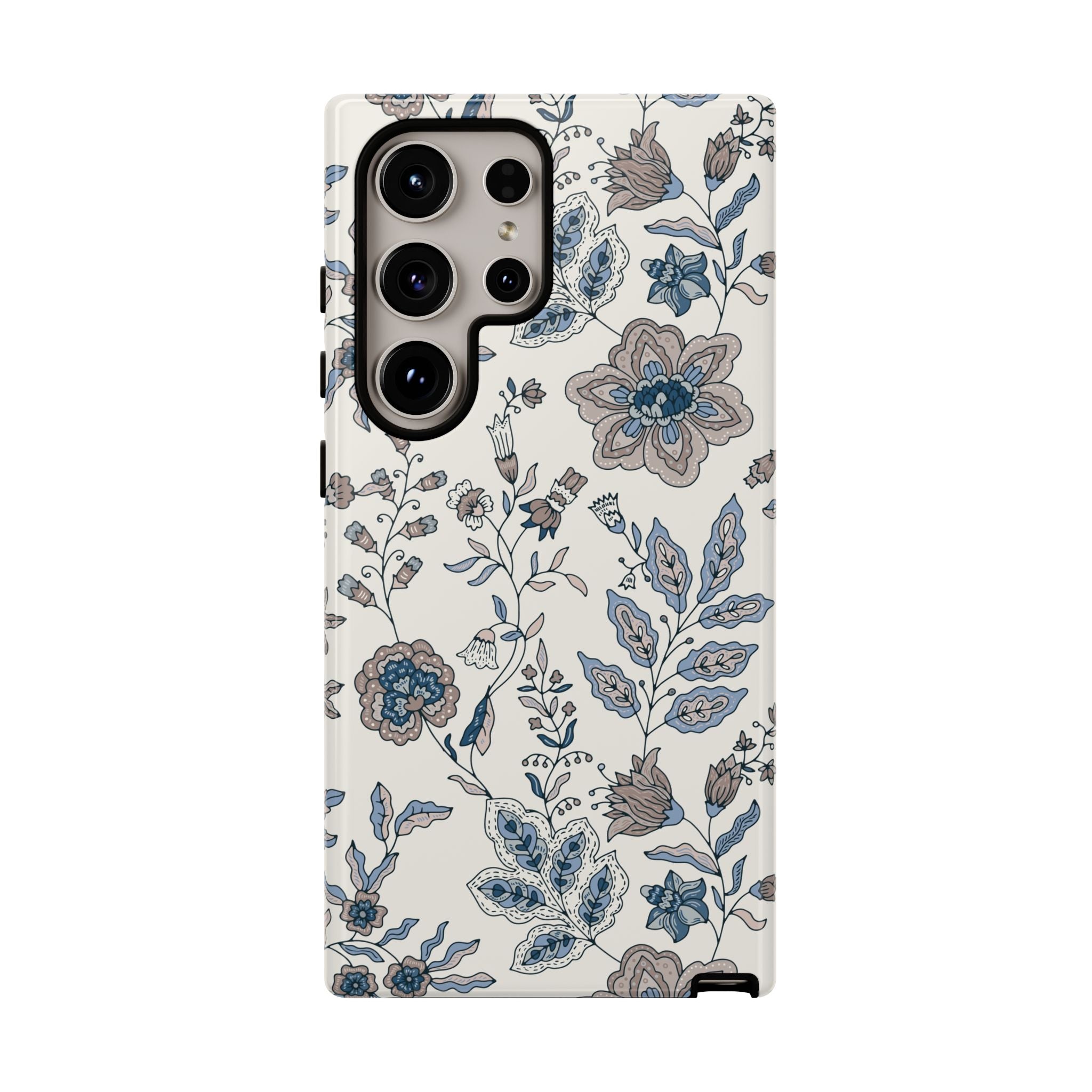 Floral Vintage Blue Tough Phone Case