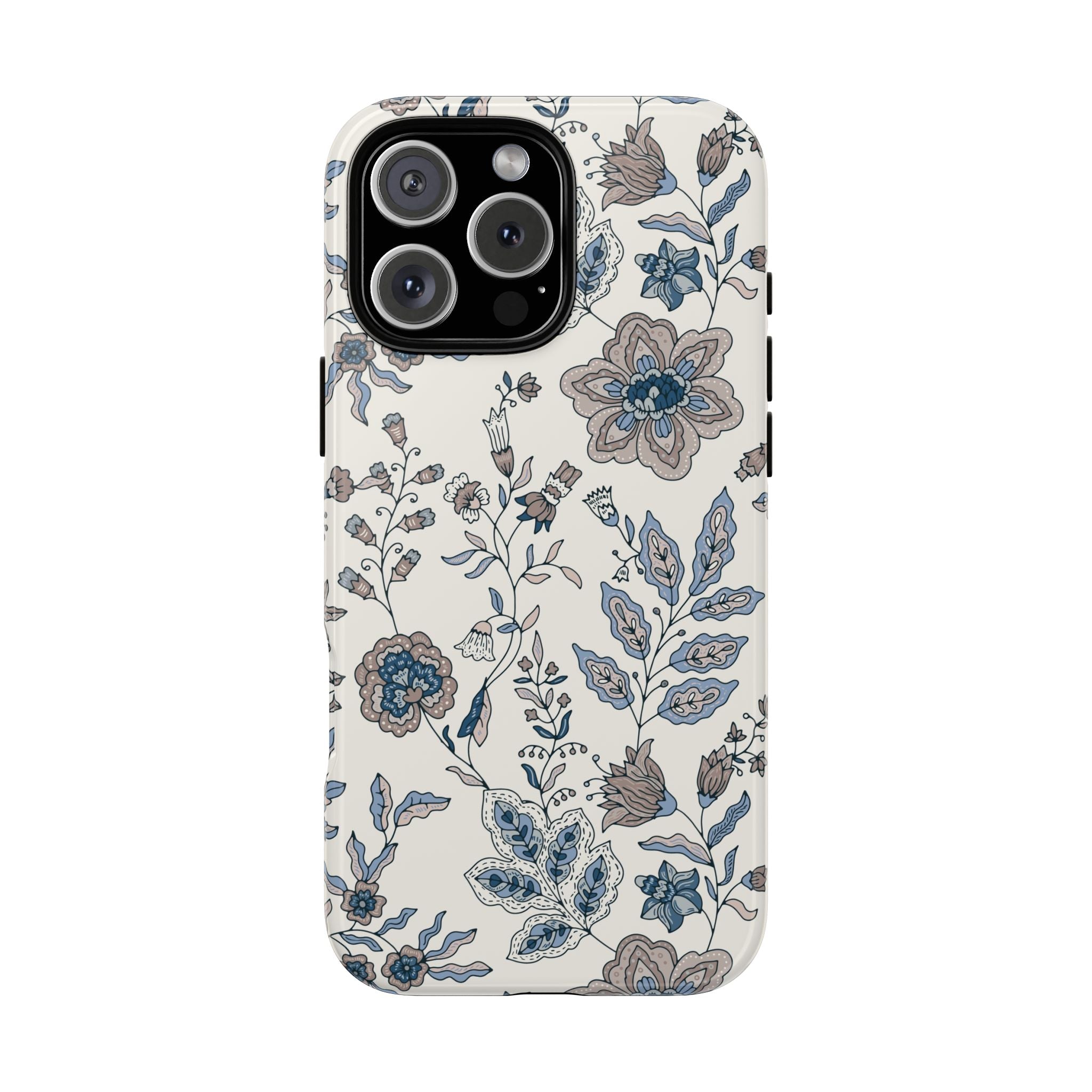 Floral Vintage Blue Tough Phone Case
