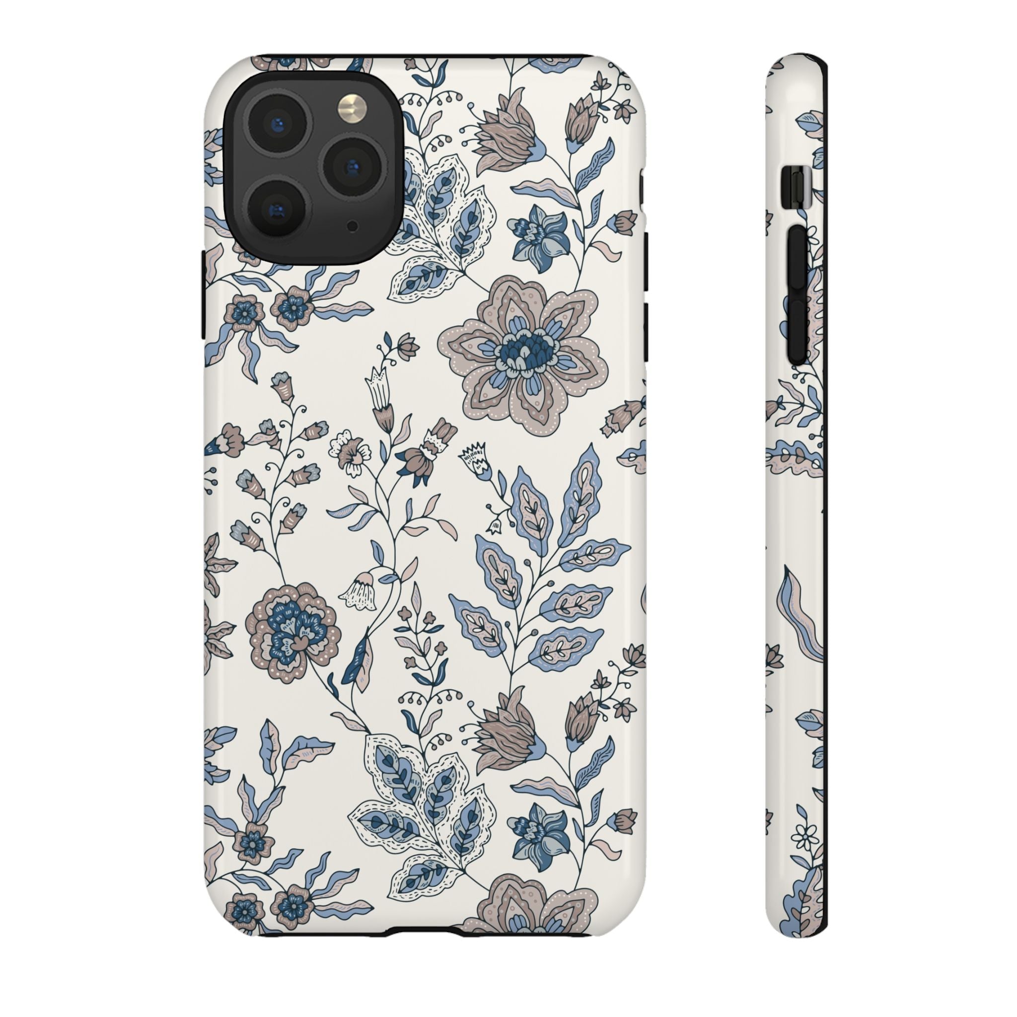 Floral Vintage Blue Tough Phone Case