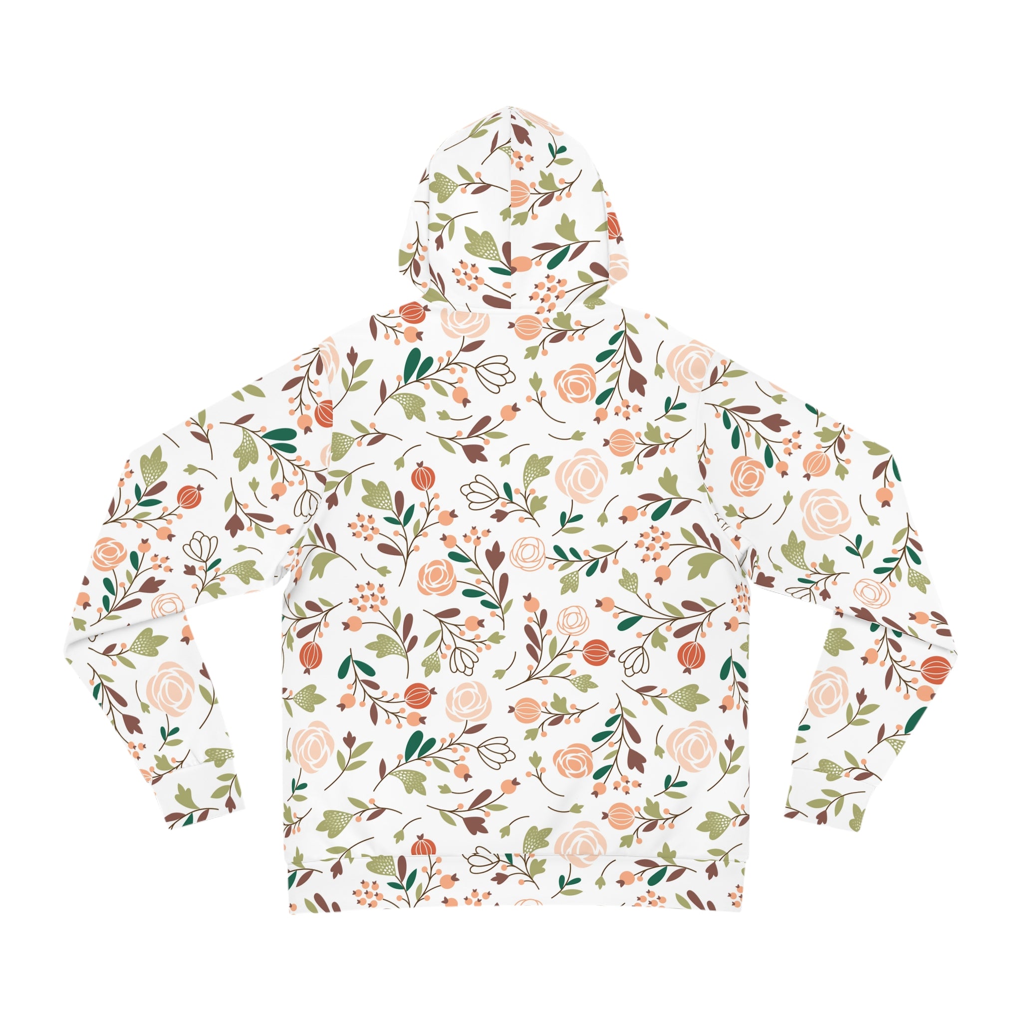 Floral All-Over Print Hoodie — Vintage Rose Botanical Pattern
