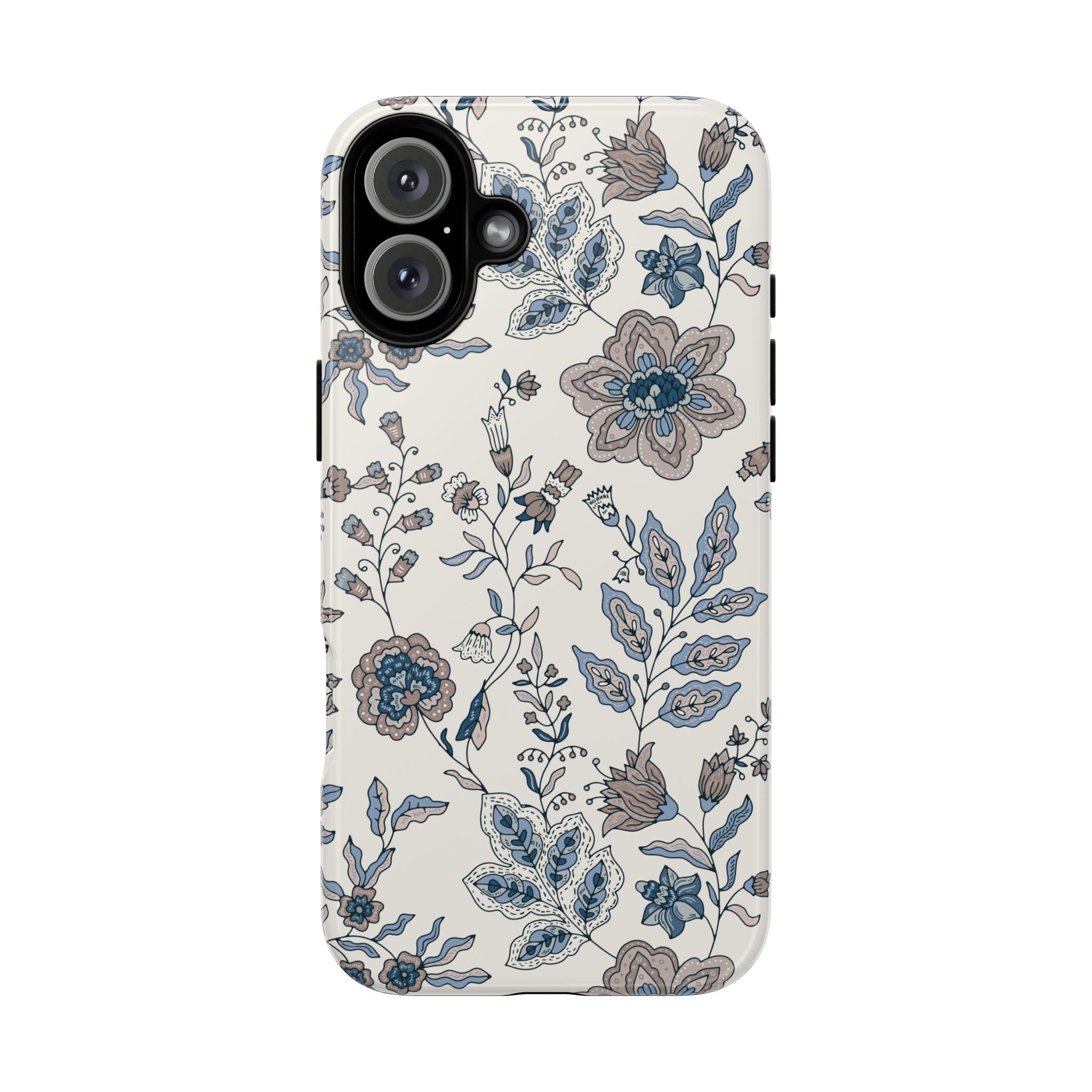 Floral Vintage Blue Tough Phone Case