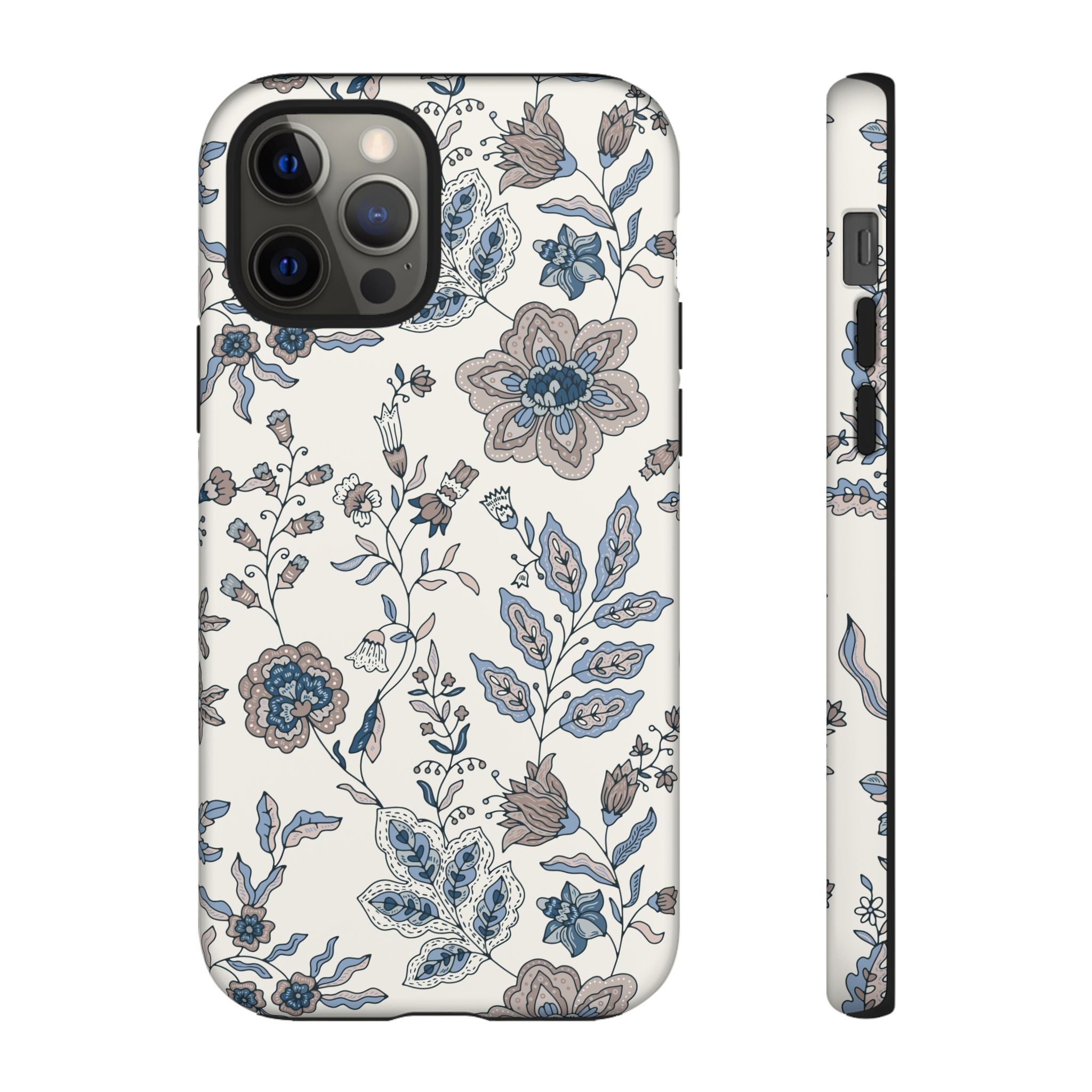 Floral Vintage Blue Tough Phone Case