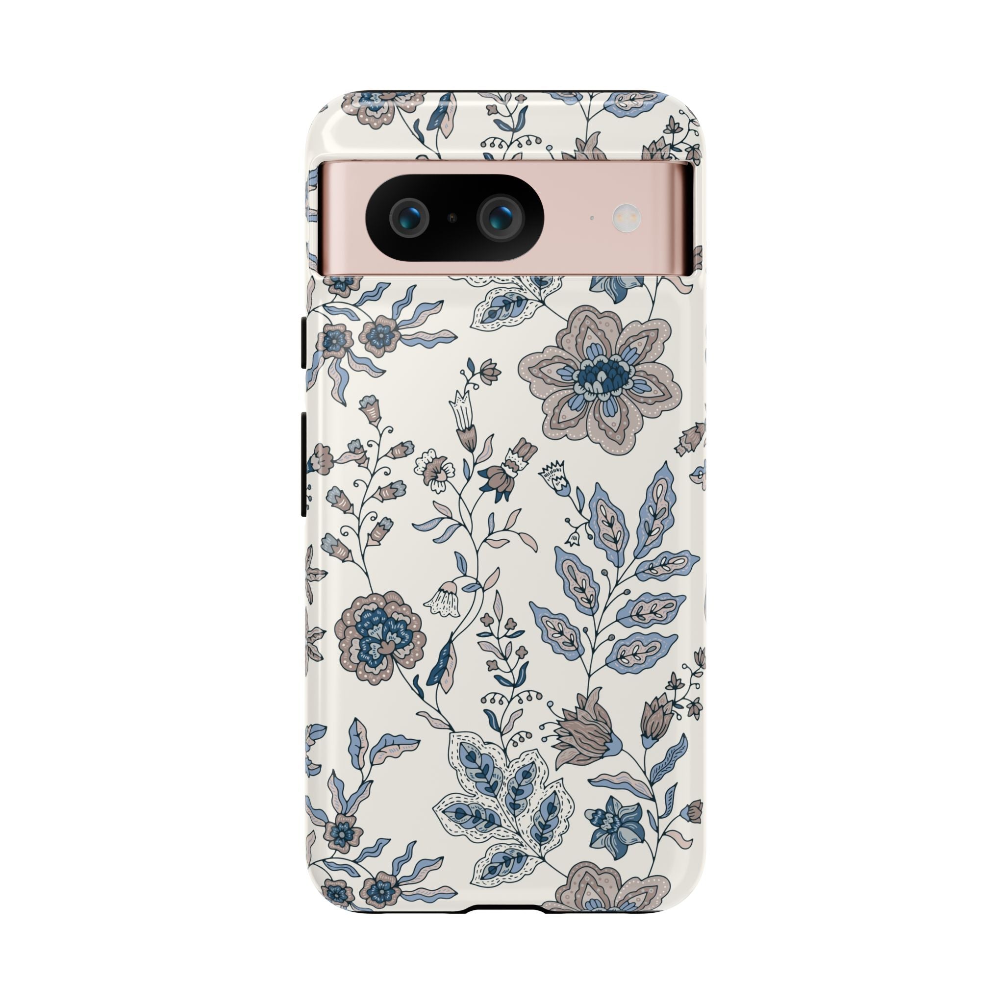 Floral Vintage Blue Tough Phone Case