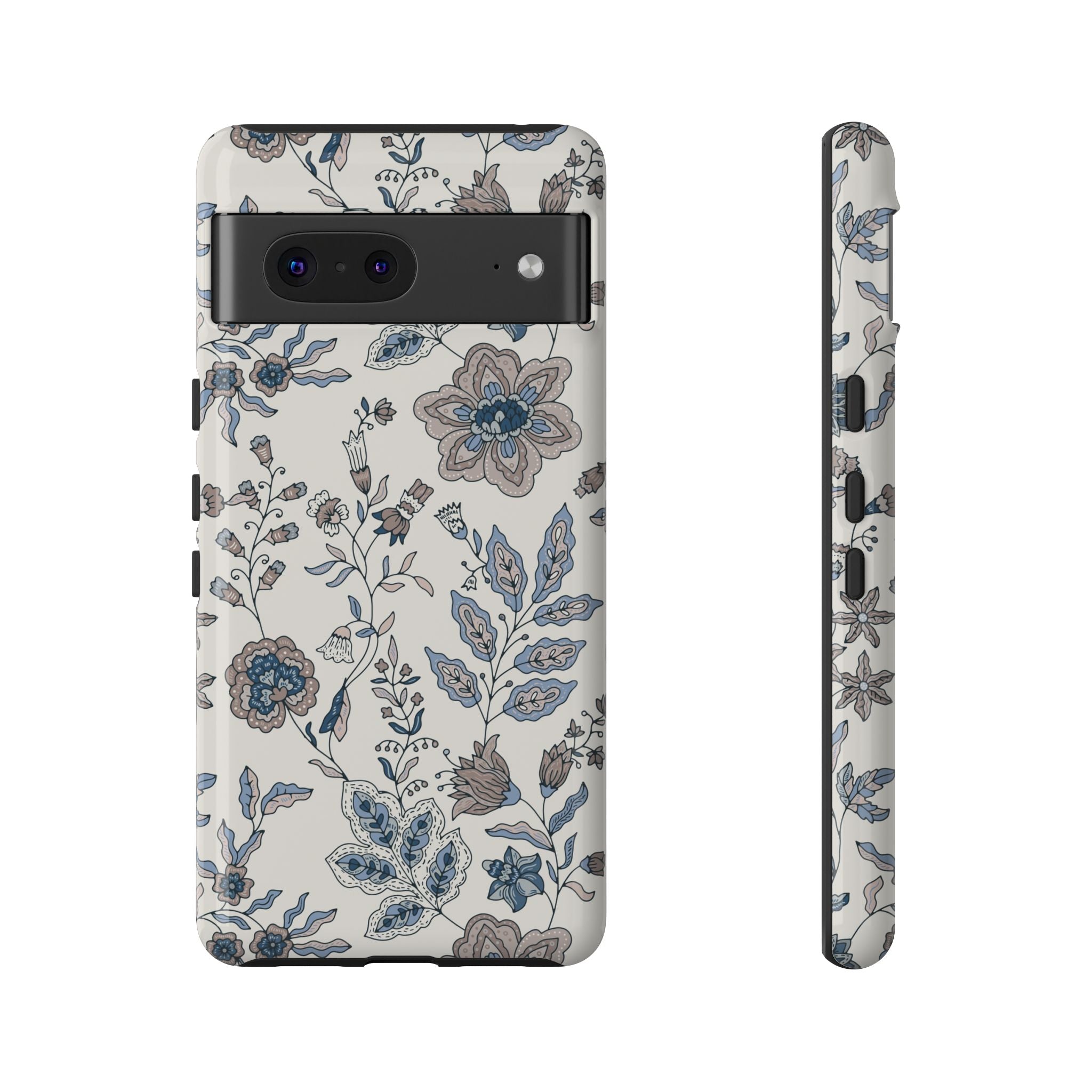 Floral Vintage Blue Tough Phone Case