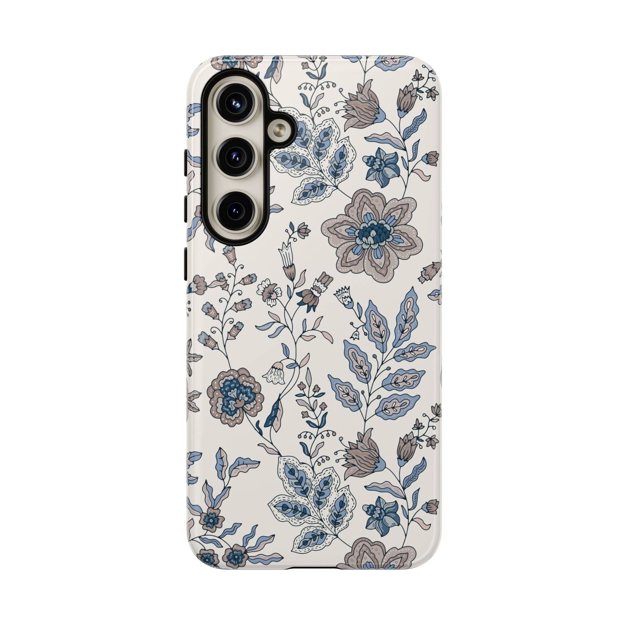 Floral Vintage Blue Tough Phone Case