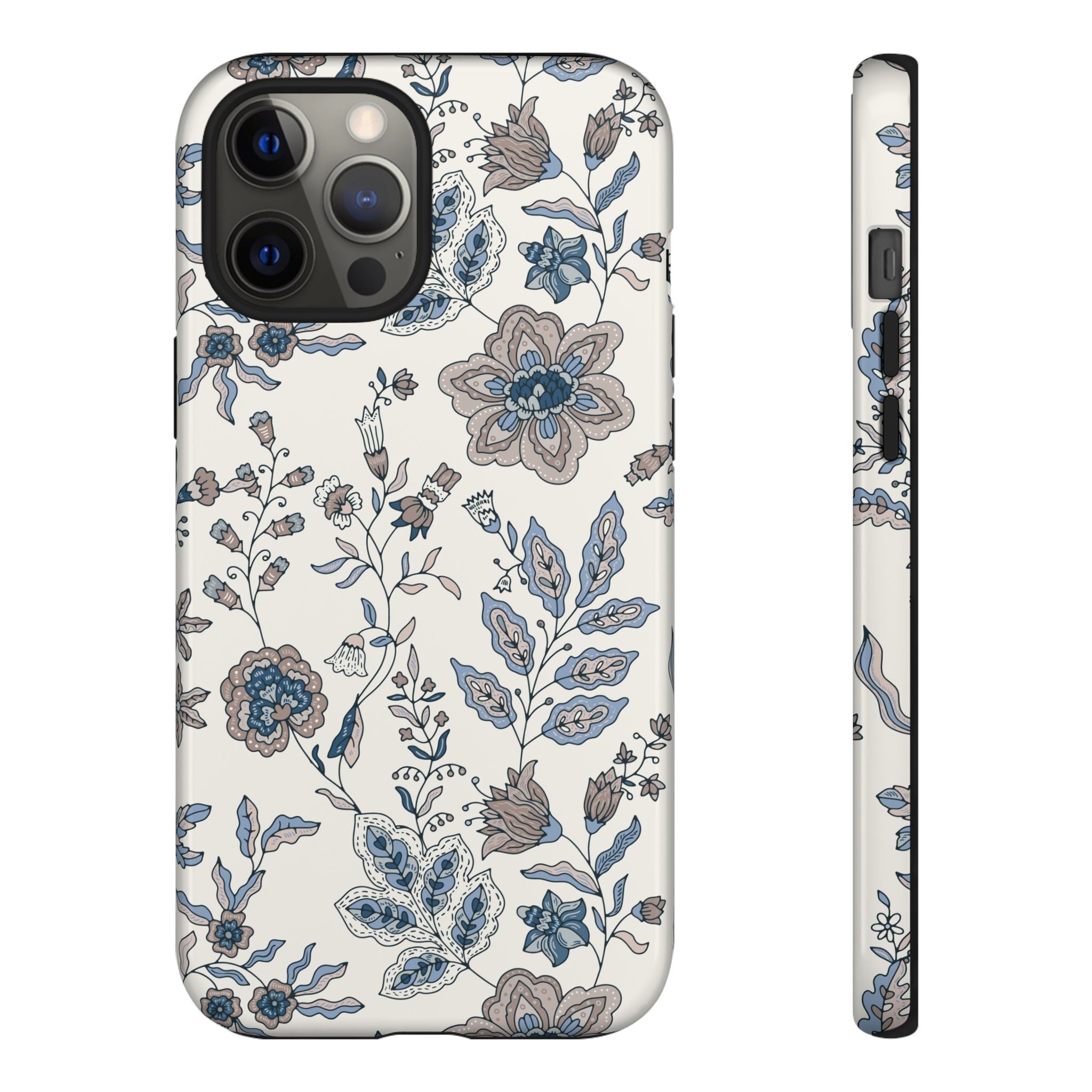 Floral Vintage Blue Tough Phone Case