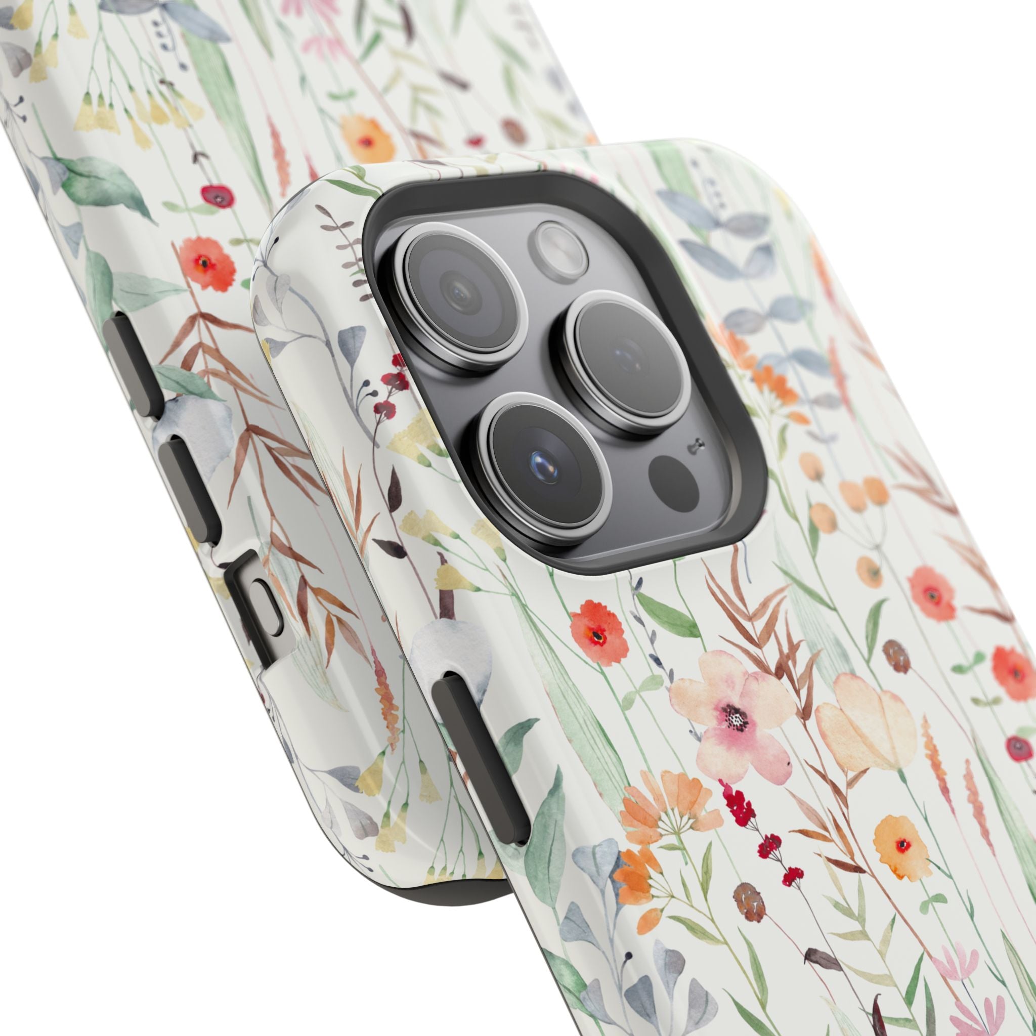 Floral Wildflower Magnetic Phone Case — Impact-Resistant iPhone Cover