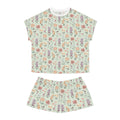Floral Cream Women's Short Pajama Set — Soft Pastel All-Over Print Sleepwear