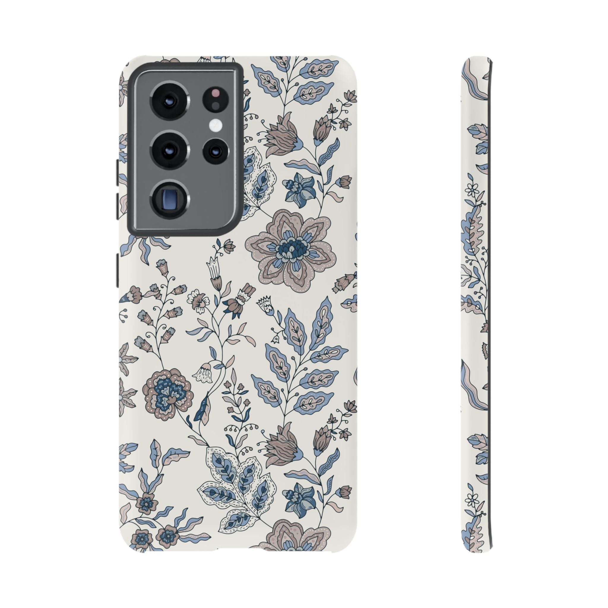 Floral Vintage Blue Tough Phone Case