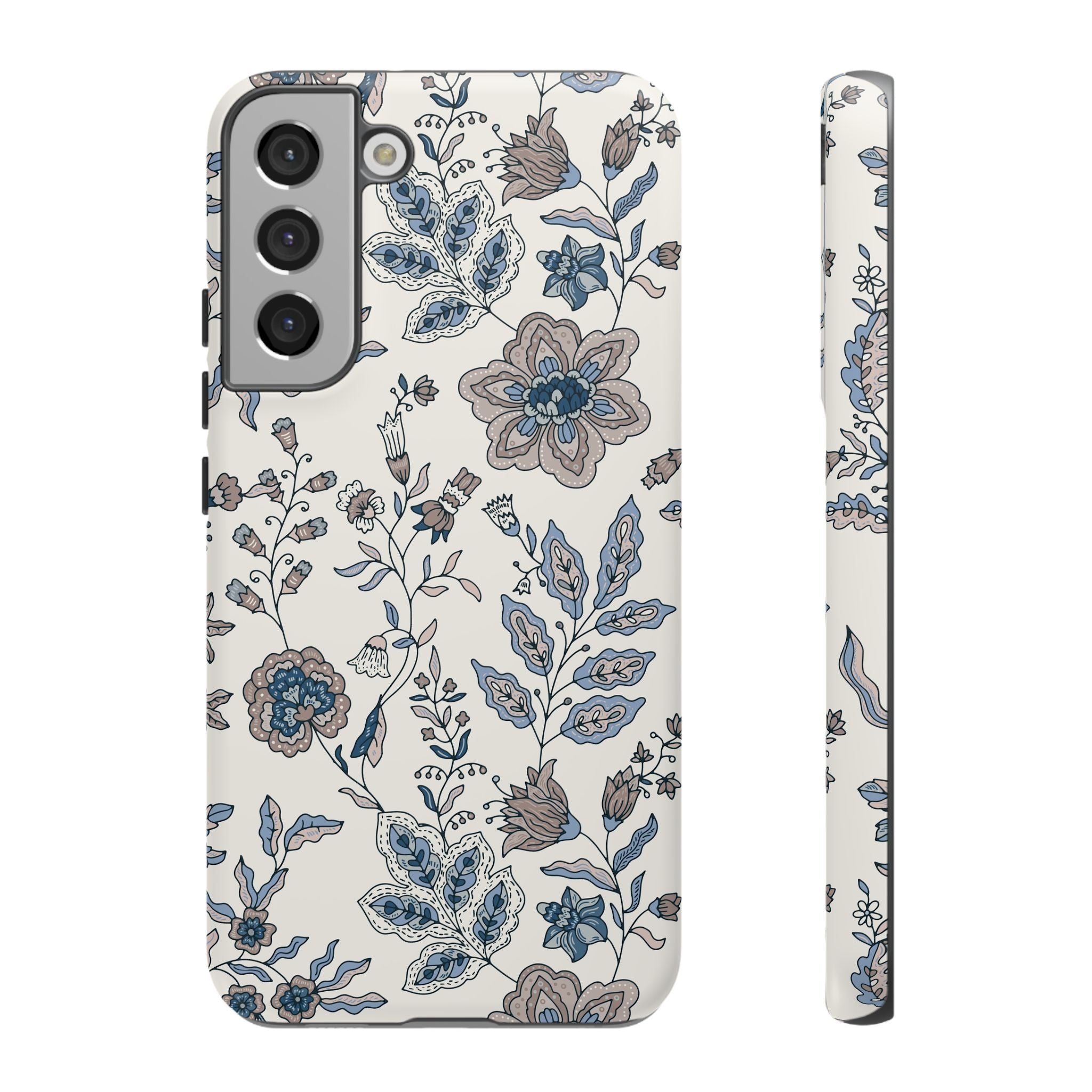 Floral Vintage Blue Tough Phone Case