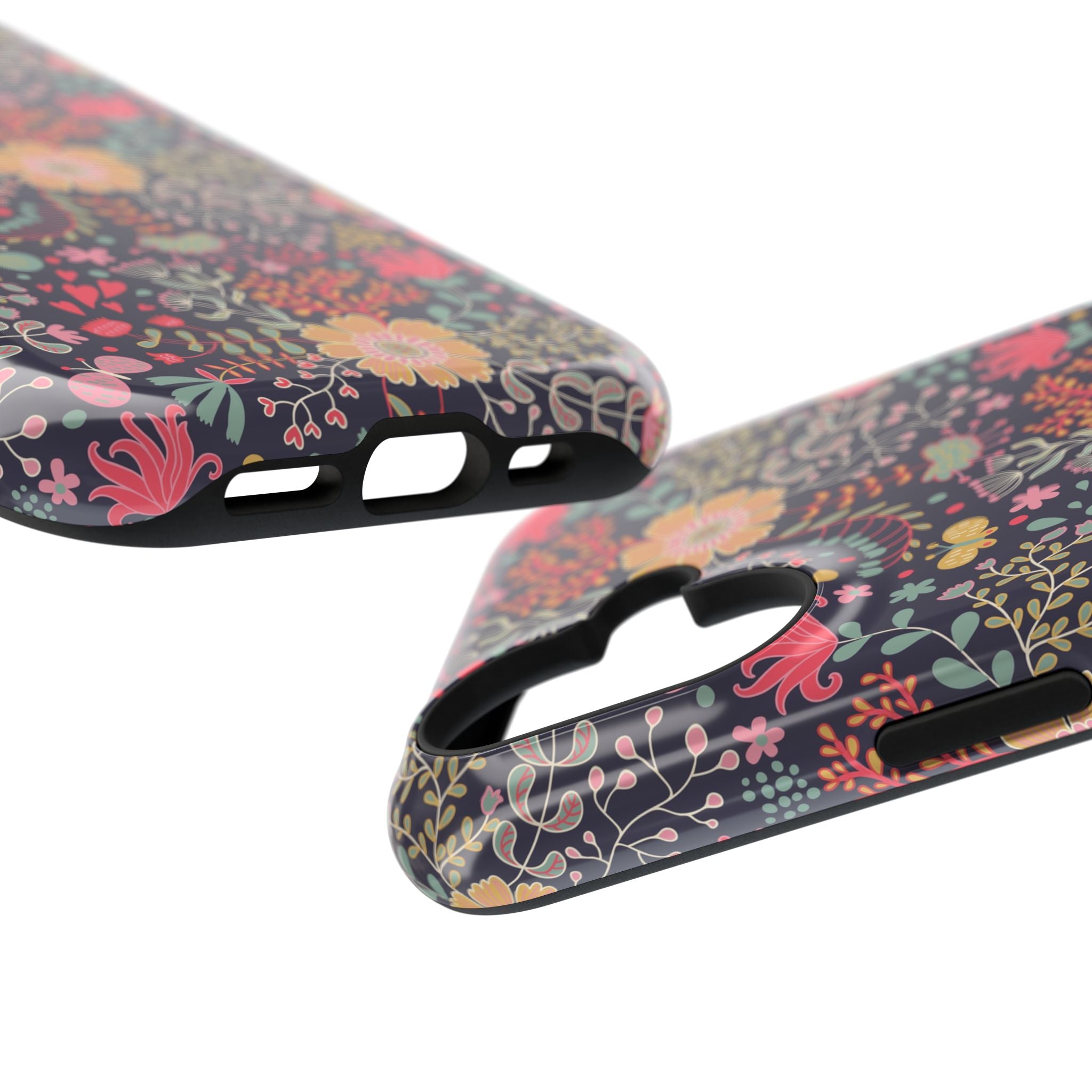 Floral Pattern Impact-Resistant Phone Case — Durable Protective Floral iPhone Cover