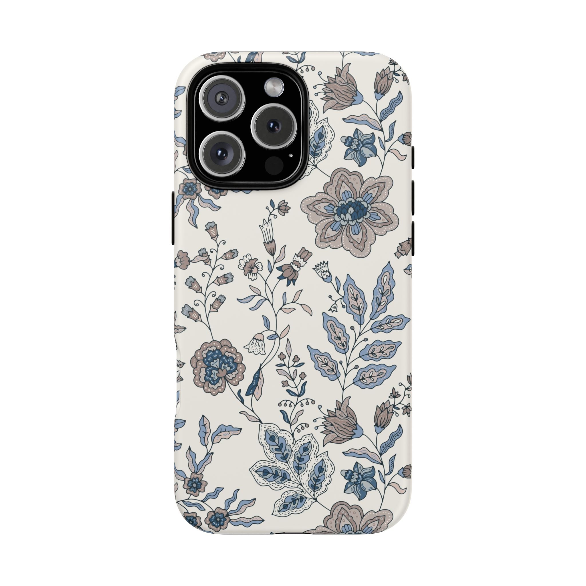 Floral Vintage Blue Tough Phone Case